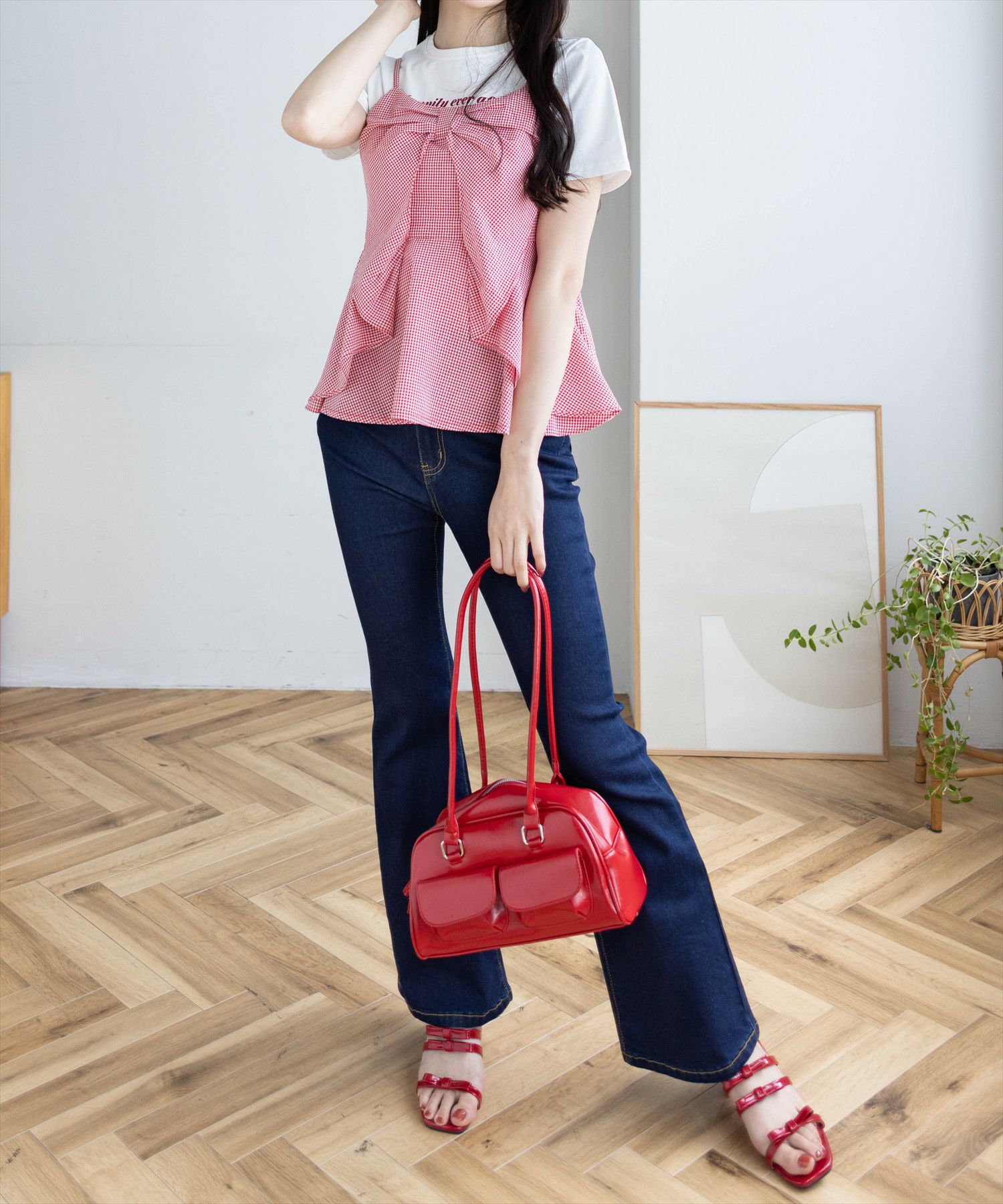 165㎝/レッド×チェック