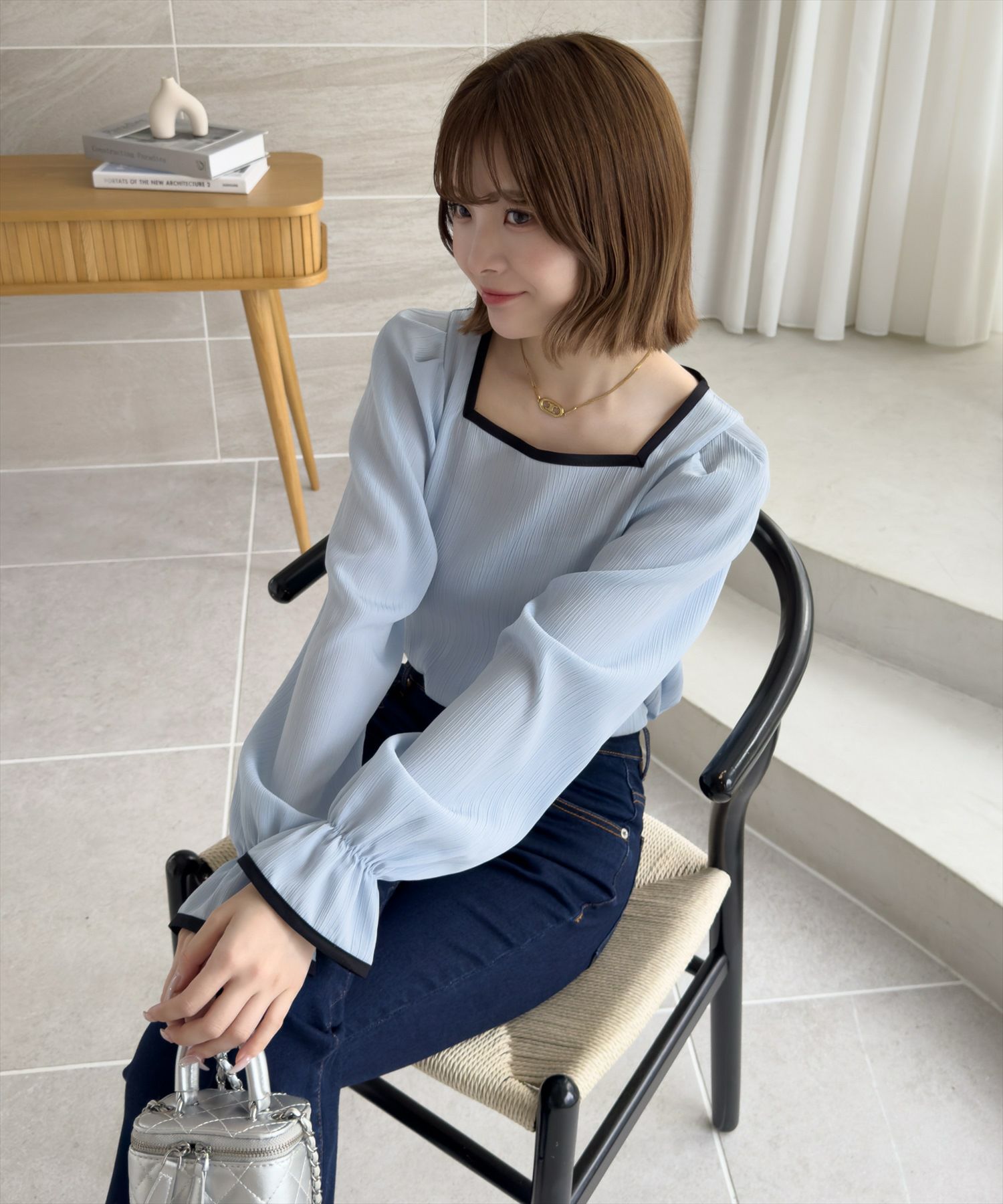 Drawer - 専用♡新品♡シーマリー cccmalie   パフスリーブ 長袖 Navy cccmalie シーマリー パフスリーブ 長袖 Navy