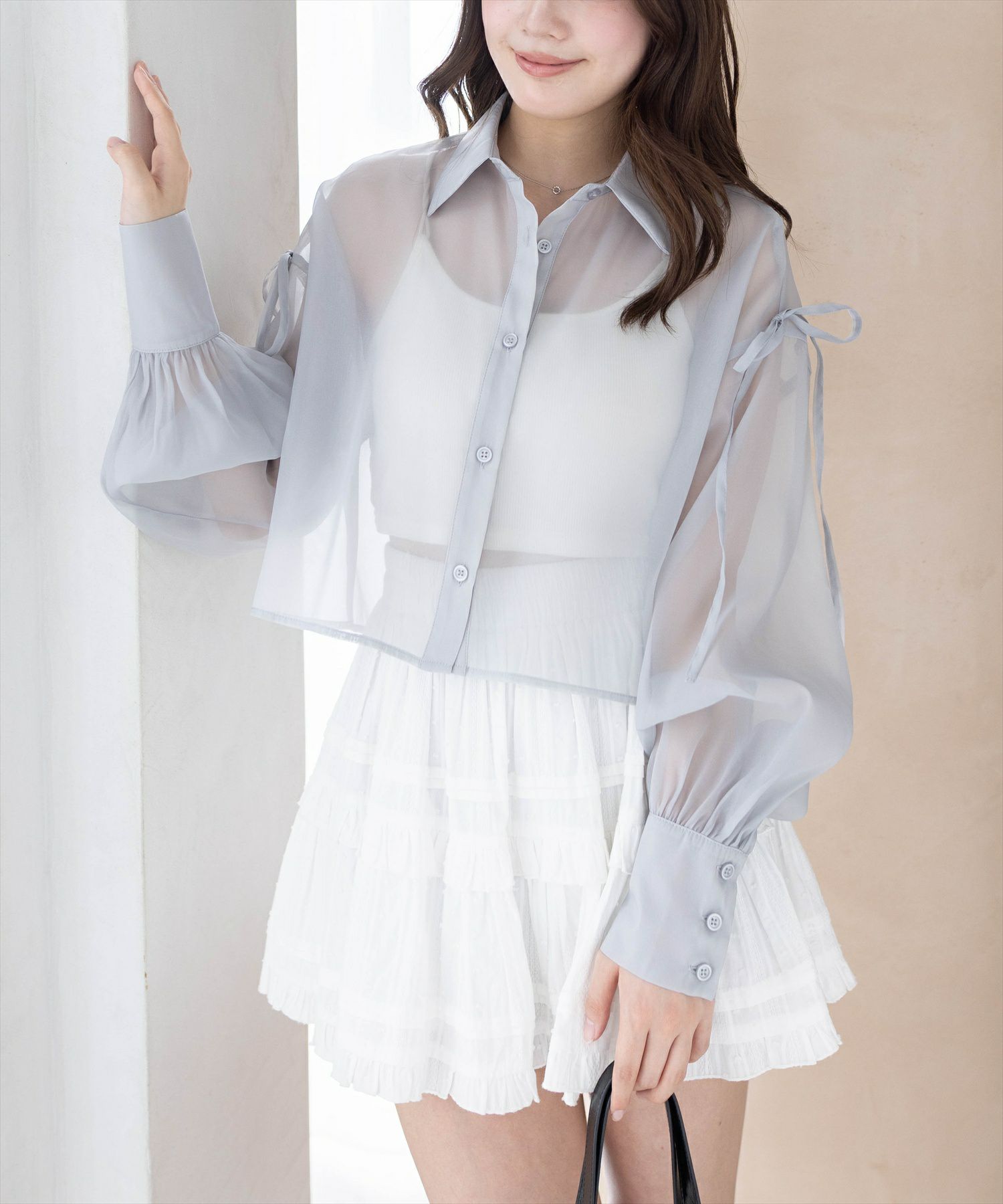 MOUSSY | RIBBON シアーシャツ (シャツ・ブラウス ) |SHEL'TTER
