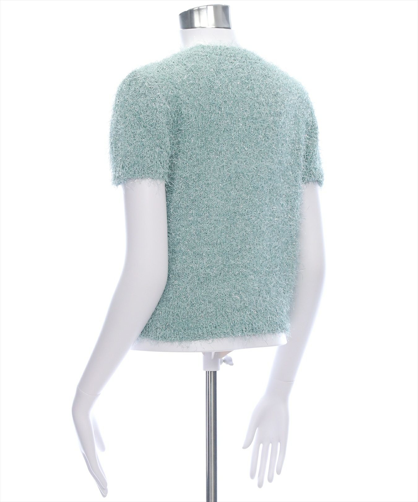 CLEAR BASIC≪SS新作≫ラメシャギー半袖ニットトップス[CL9223