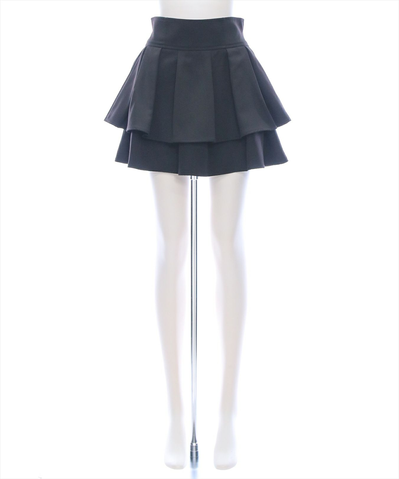 clear≪SS新作≫インパン付2段フリルティアードミニスカート