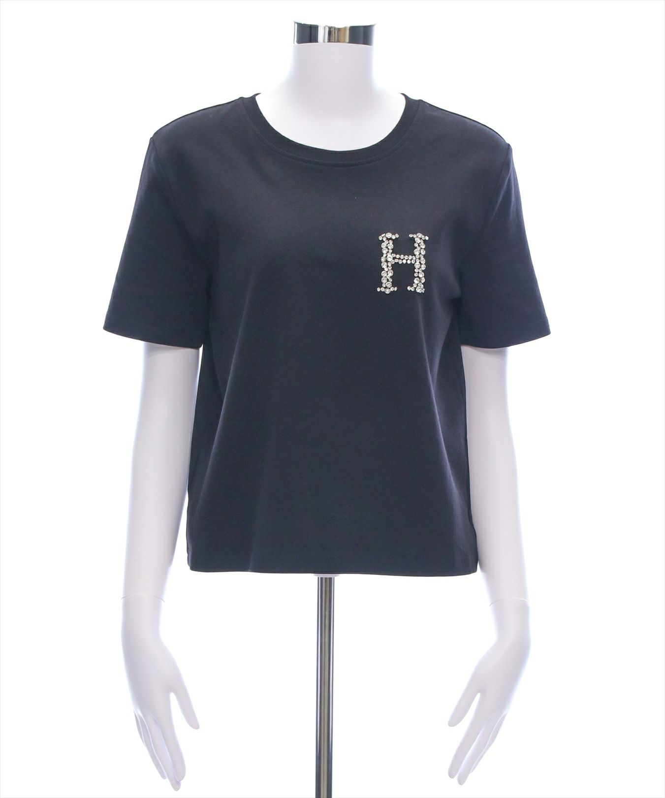 CLEAR BASIC≪SS新作≫ビジューロゴ付きTシャツ[CL9140