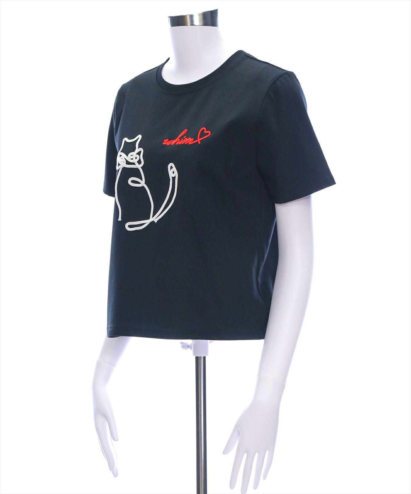 tシャツ pqran CATコード刺繍T レディース Paradise Picnic tシャツ pqran CATコード刺繍T レディース