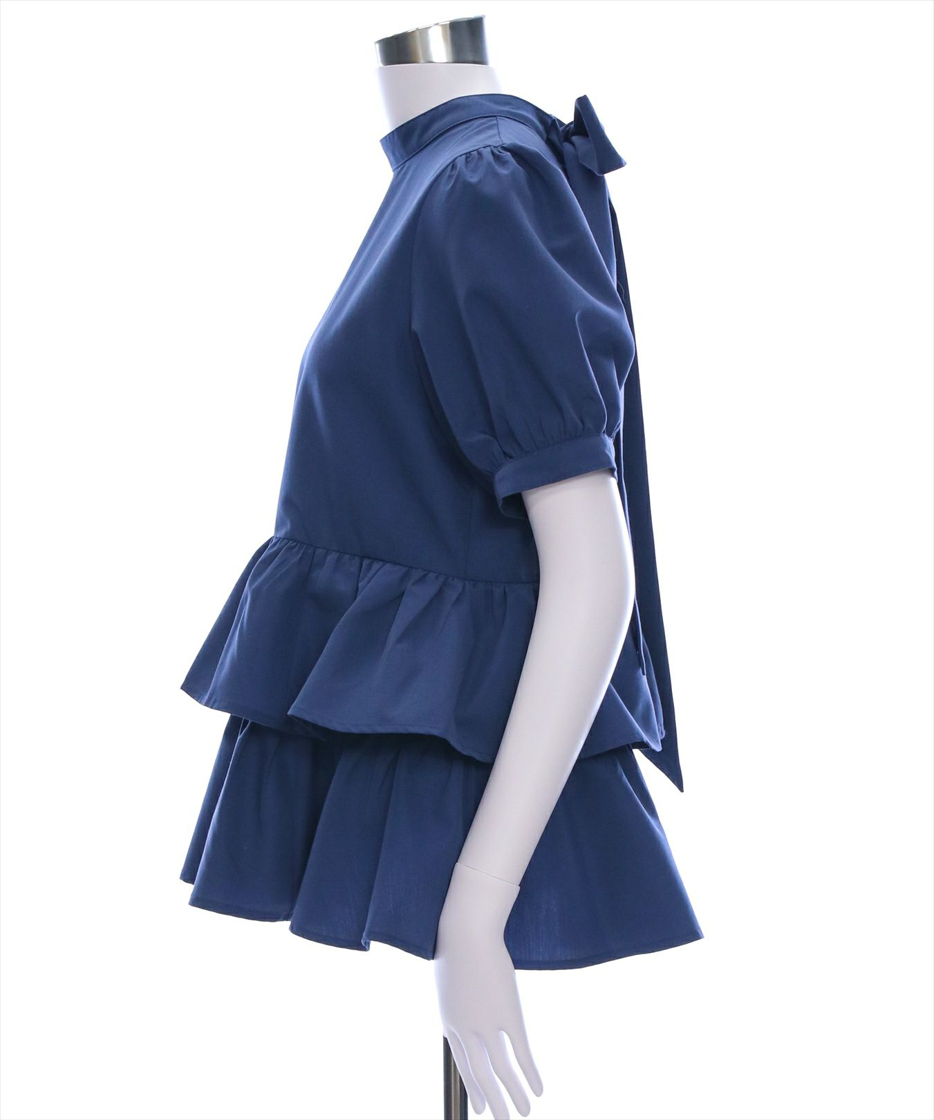 ゴールズインフィニティ デカリボン ペプラムトップス CLEAR BASIC≪SS新作≫ドロストリボンペプラムブラウス[CL9122/2