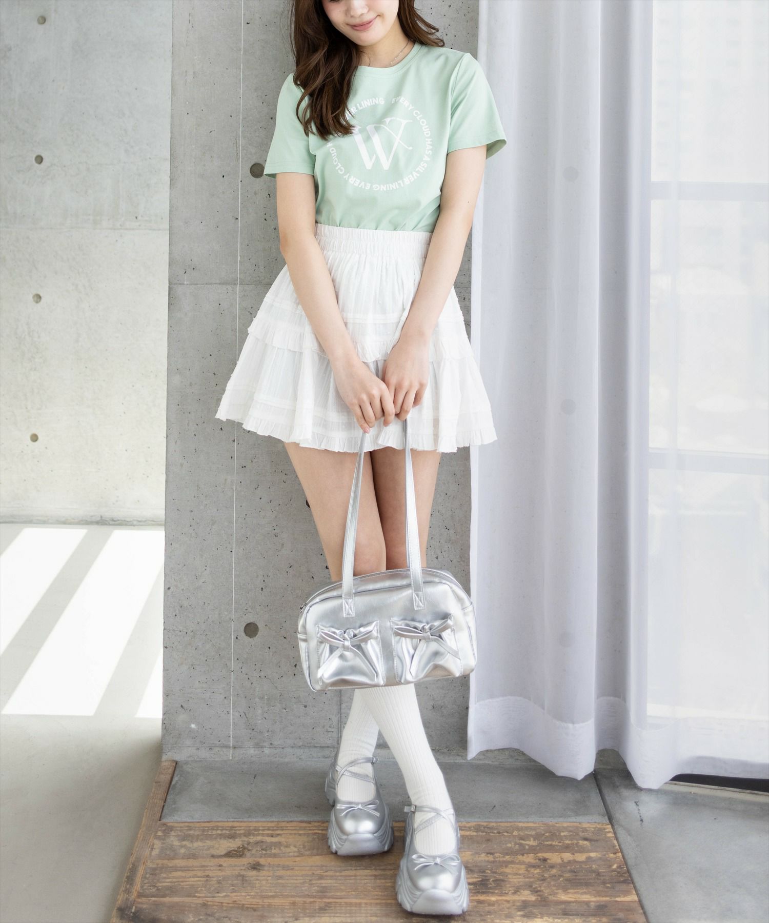 clear≪WEB先行販売/SS新作≫サークルロゴプリントTシャツ clear≪WEB先行販売/SS新作≫サークルロゴプリントTシャツ