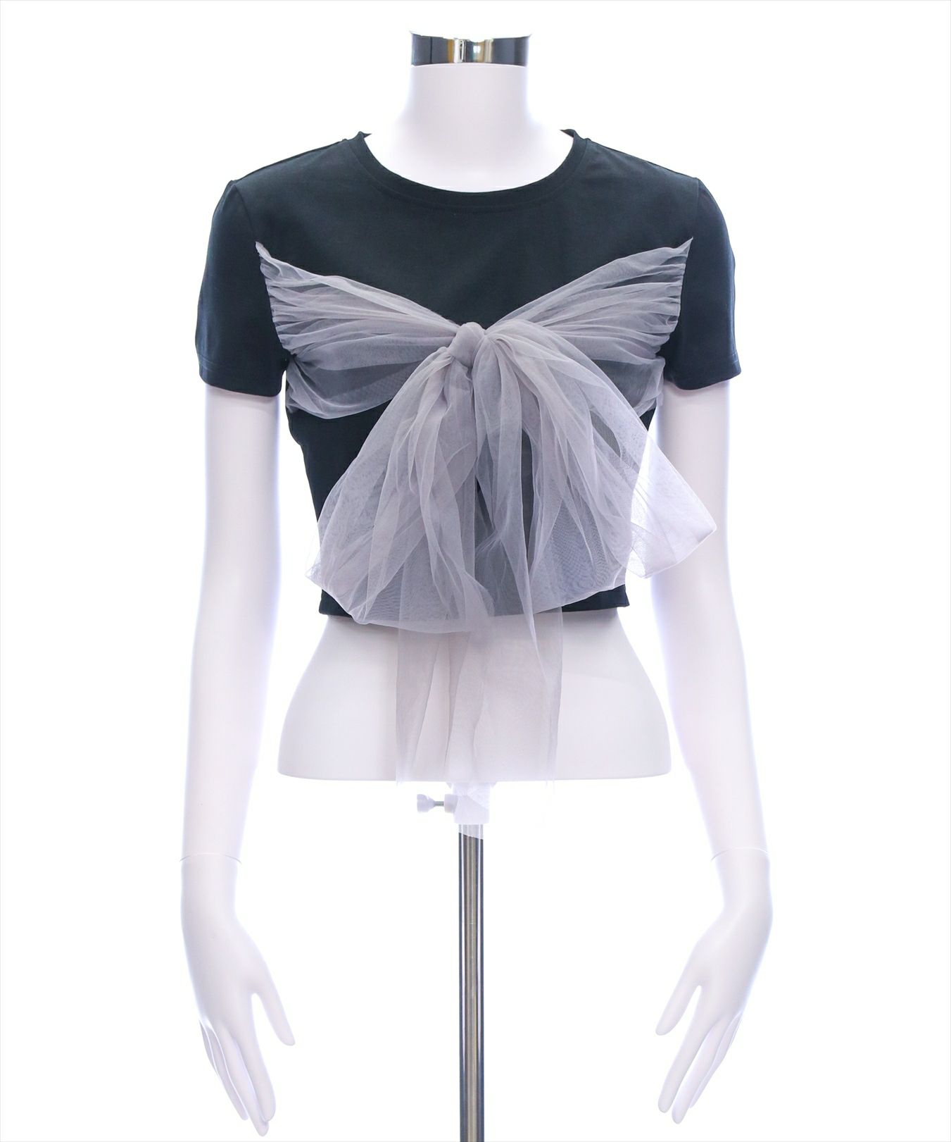 clear≪SS新作≫2wayチュールビックリボンTシャツ[CL9127