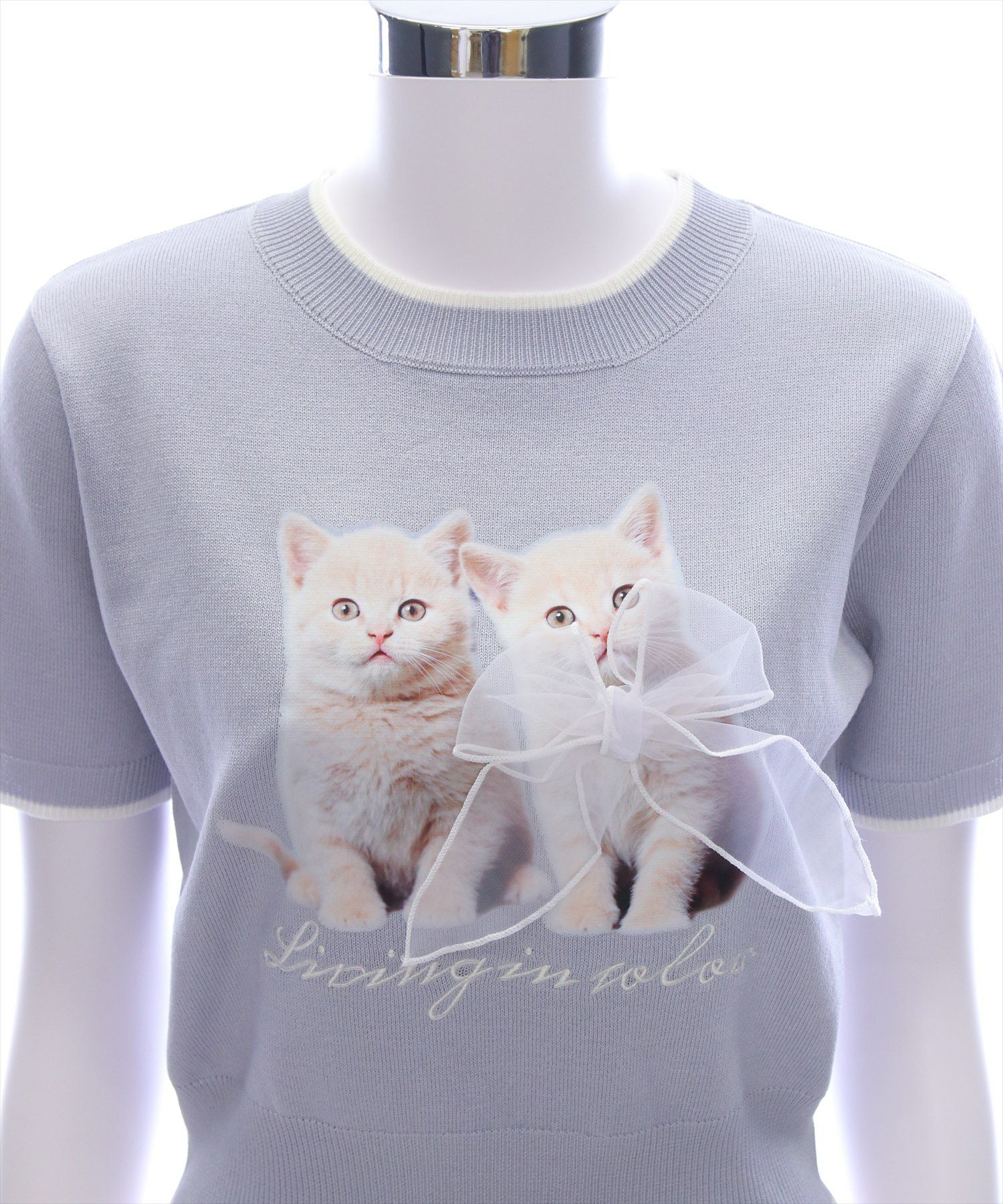 Rirandture 猫　半袖ニット Rirandture 猫 半袖ニット - メルカリ