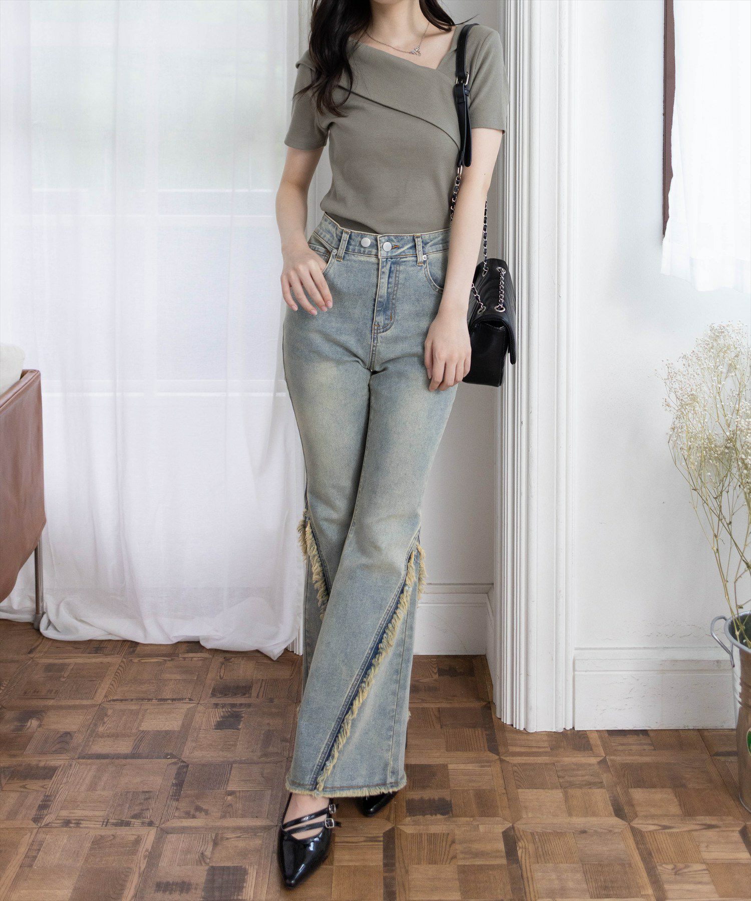 161㎝/カーキ着用