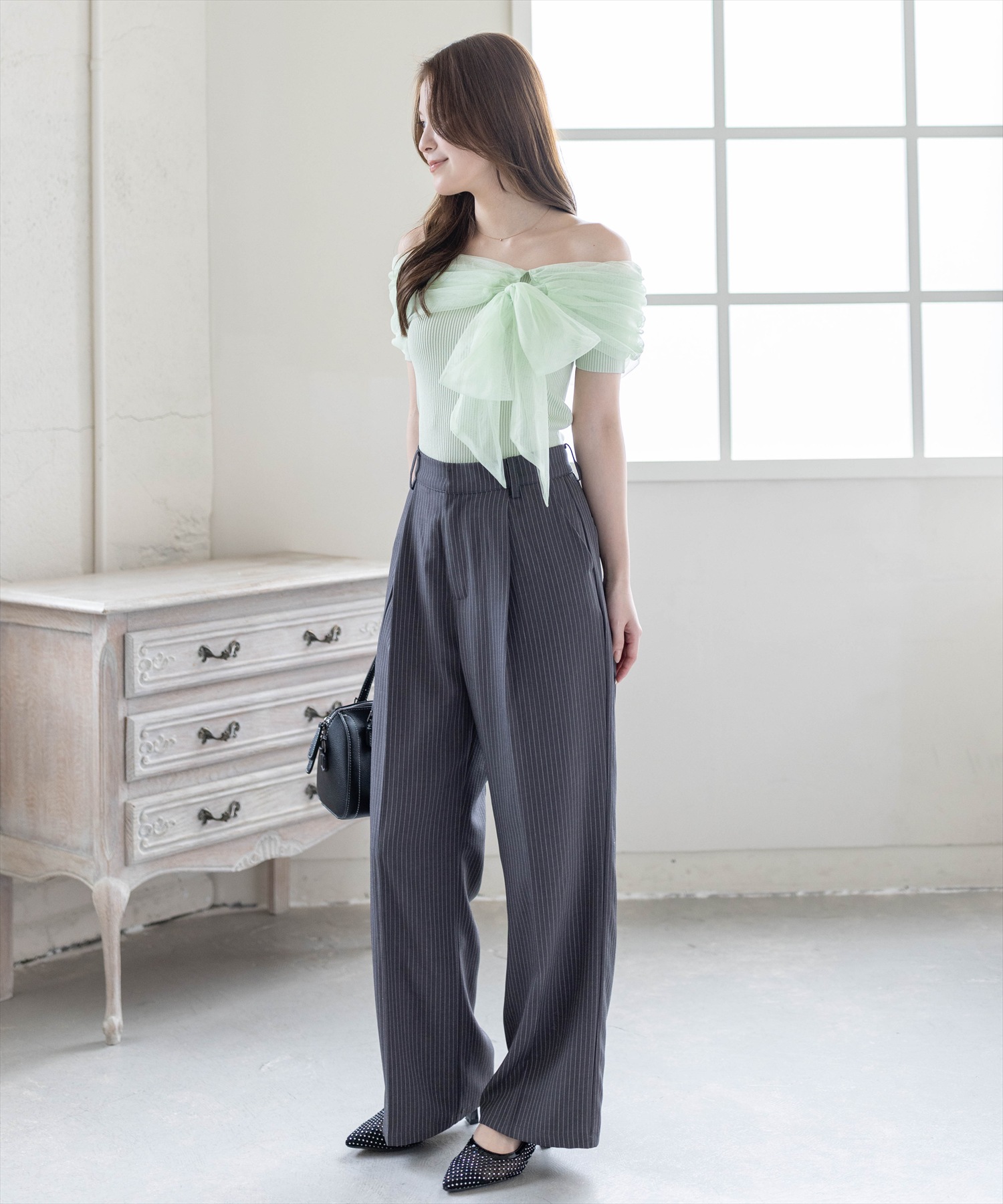 152cm/オフホワイト着用