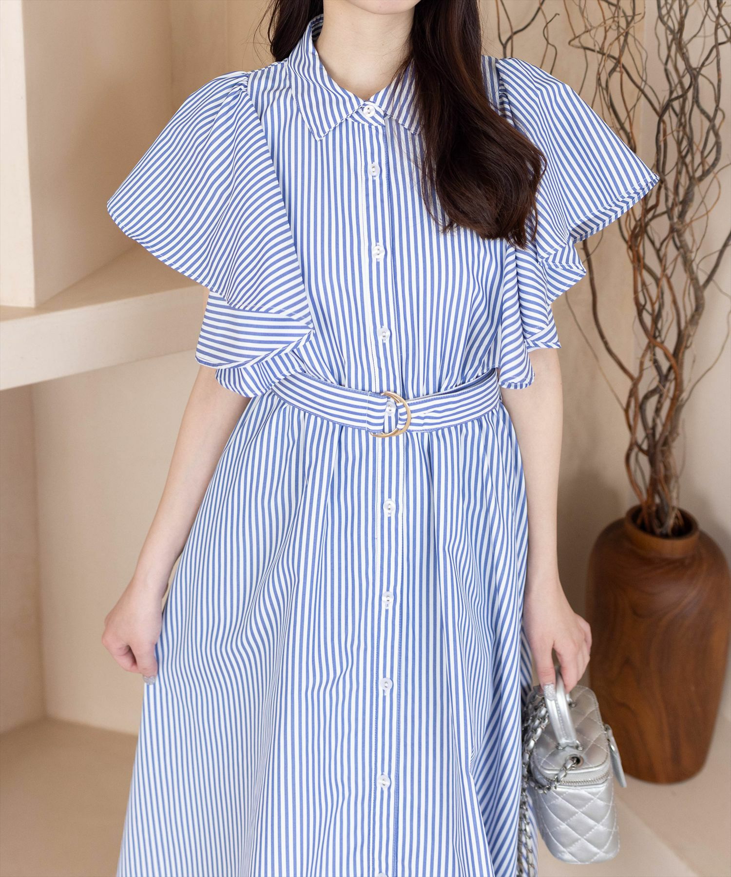 BURBERRY BLUE LABEL】ウエスト強調 チェックワンピース