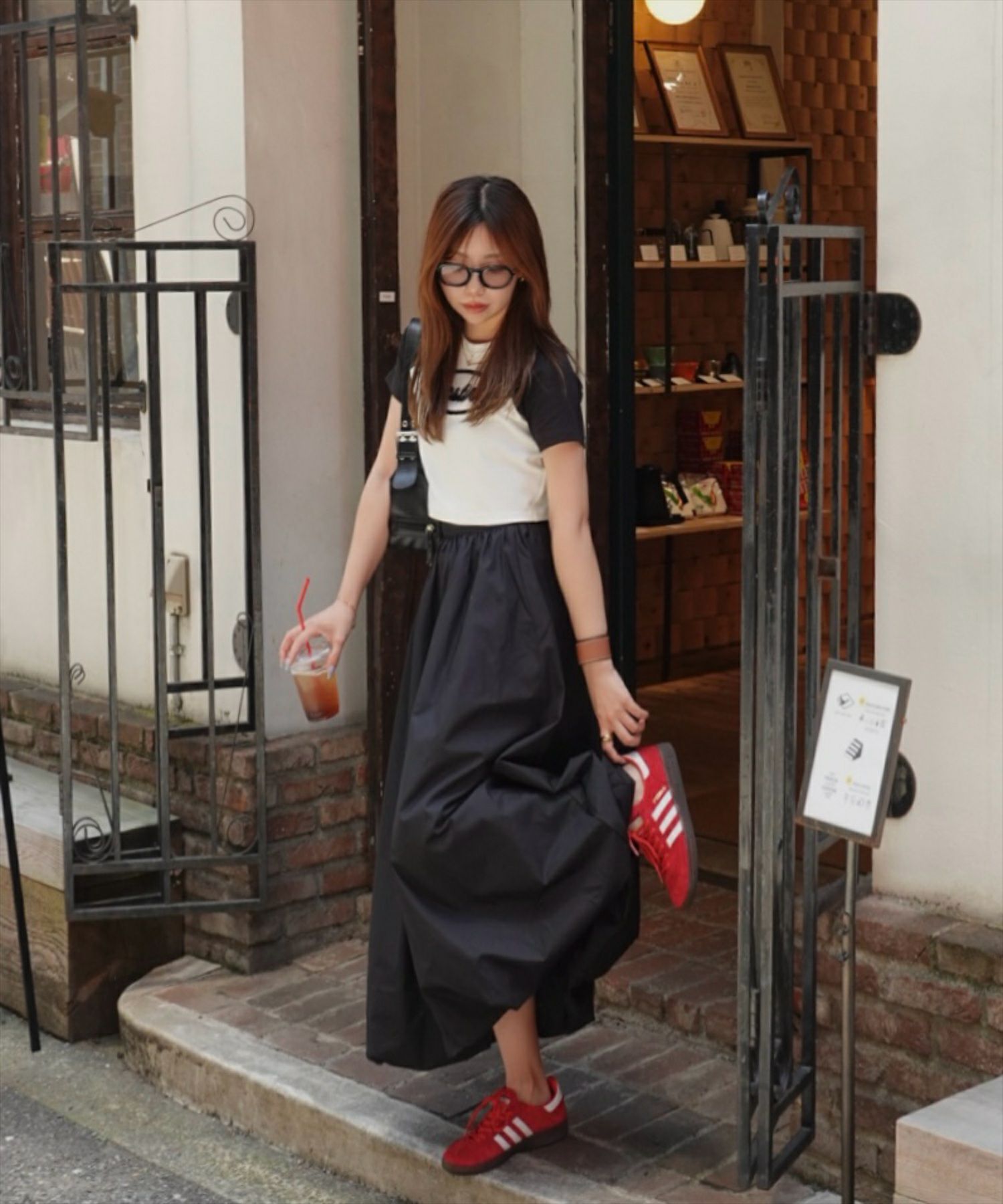 156㎝/ホワイト×ブラック