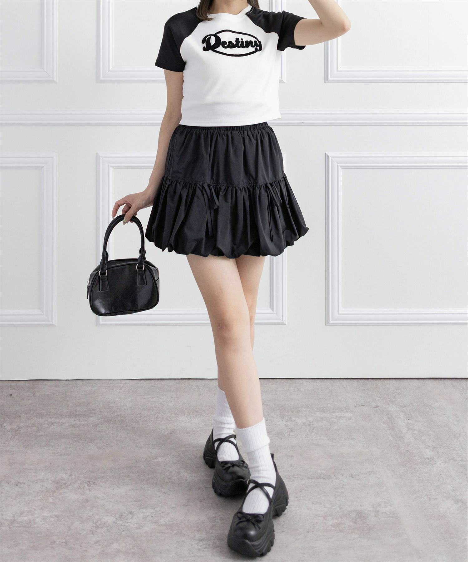 160㎝/ホワイト×ブラック