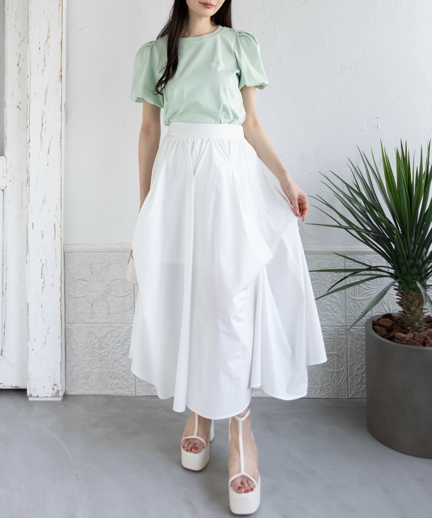 153cm/ミント着用
