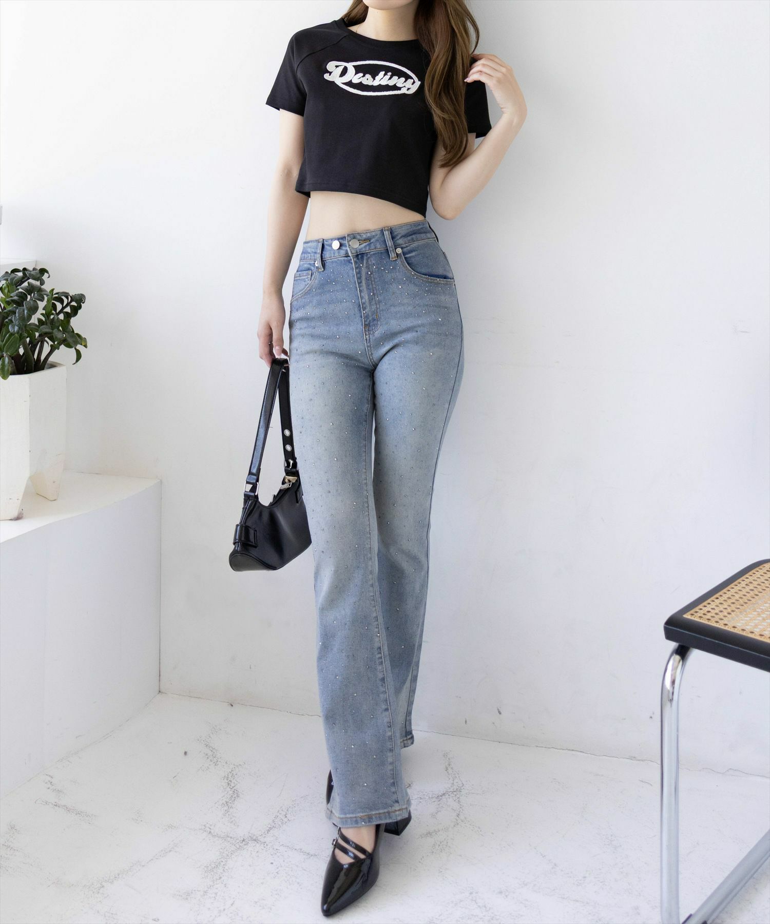 163㎝/ブルー S着用