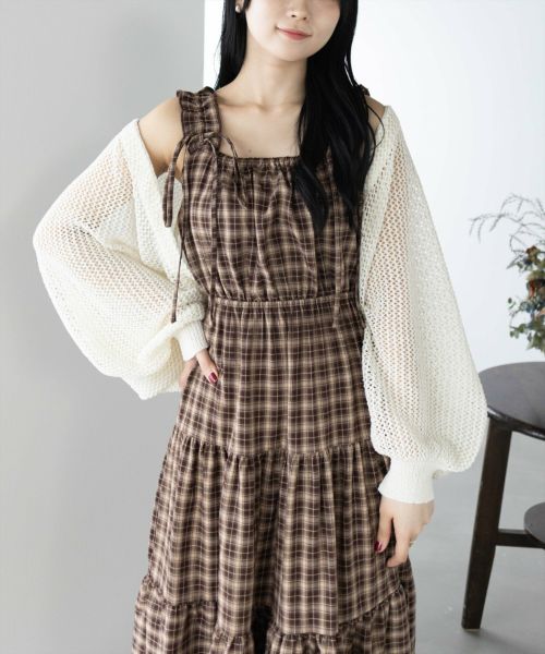 CLEAR BASIC≪新色追加≫メッシュガウンニット[CL9272