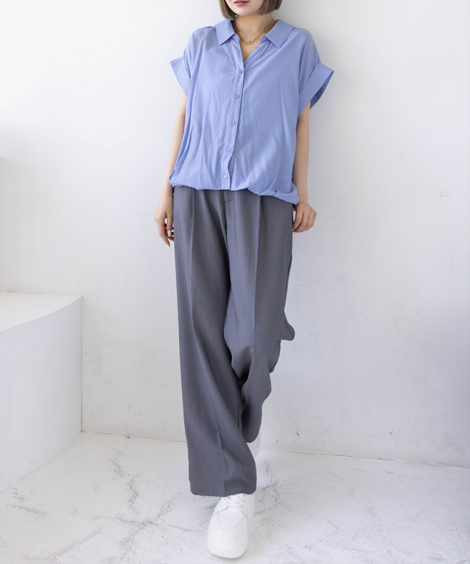 CLEAR BASIC≪WEB先行販売/SS新作≫バックスピンドル裾タック