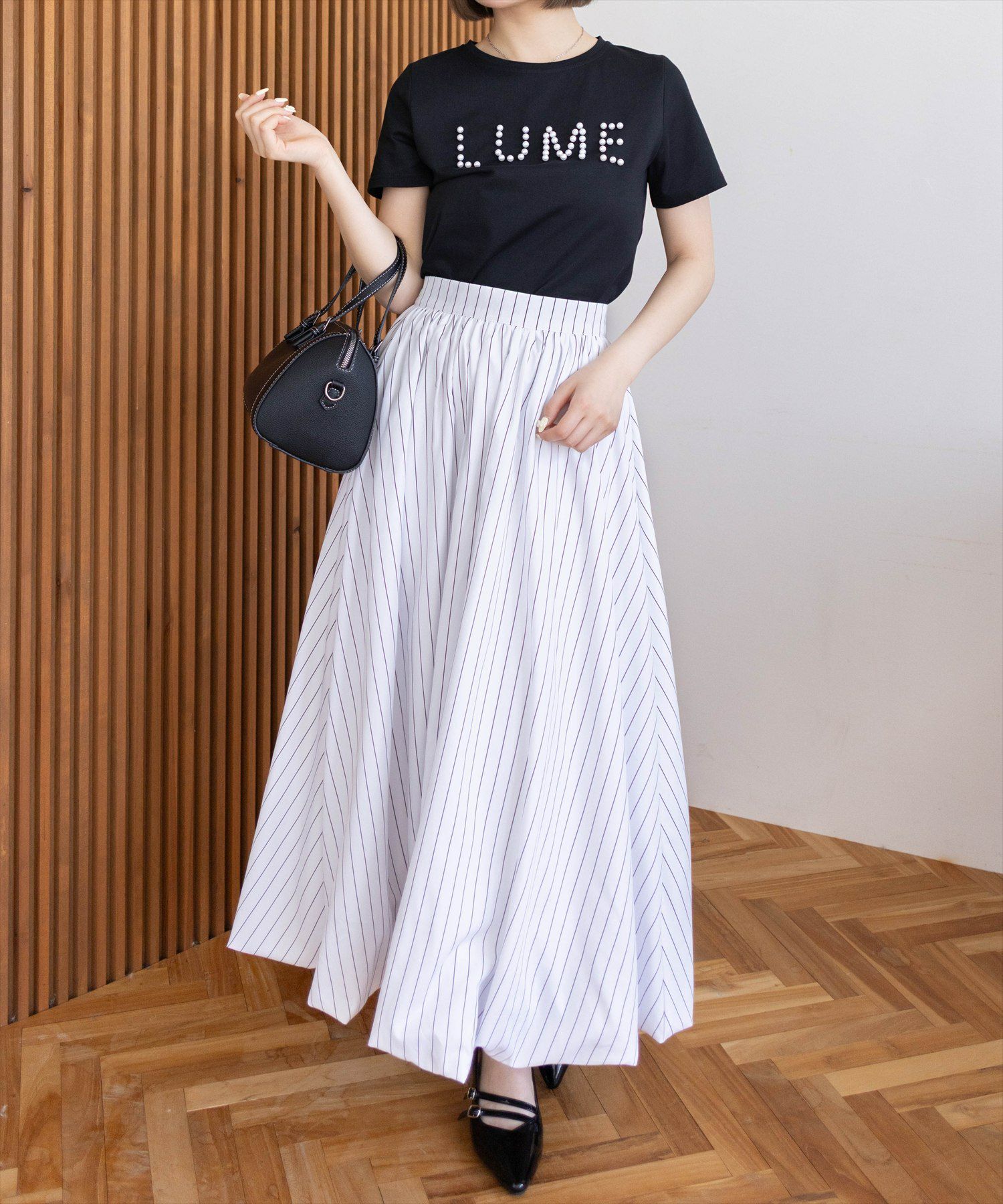 値下げ！¥8,900→¥7,980【CLANE】ブルームーンスカート CLEAR BASIC≪SS新作≫無地＆柄ロングバルーンスカート[CL9280