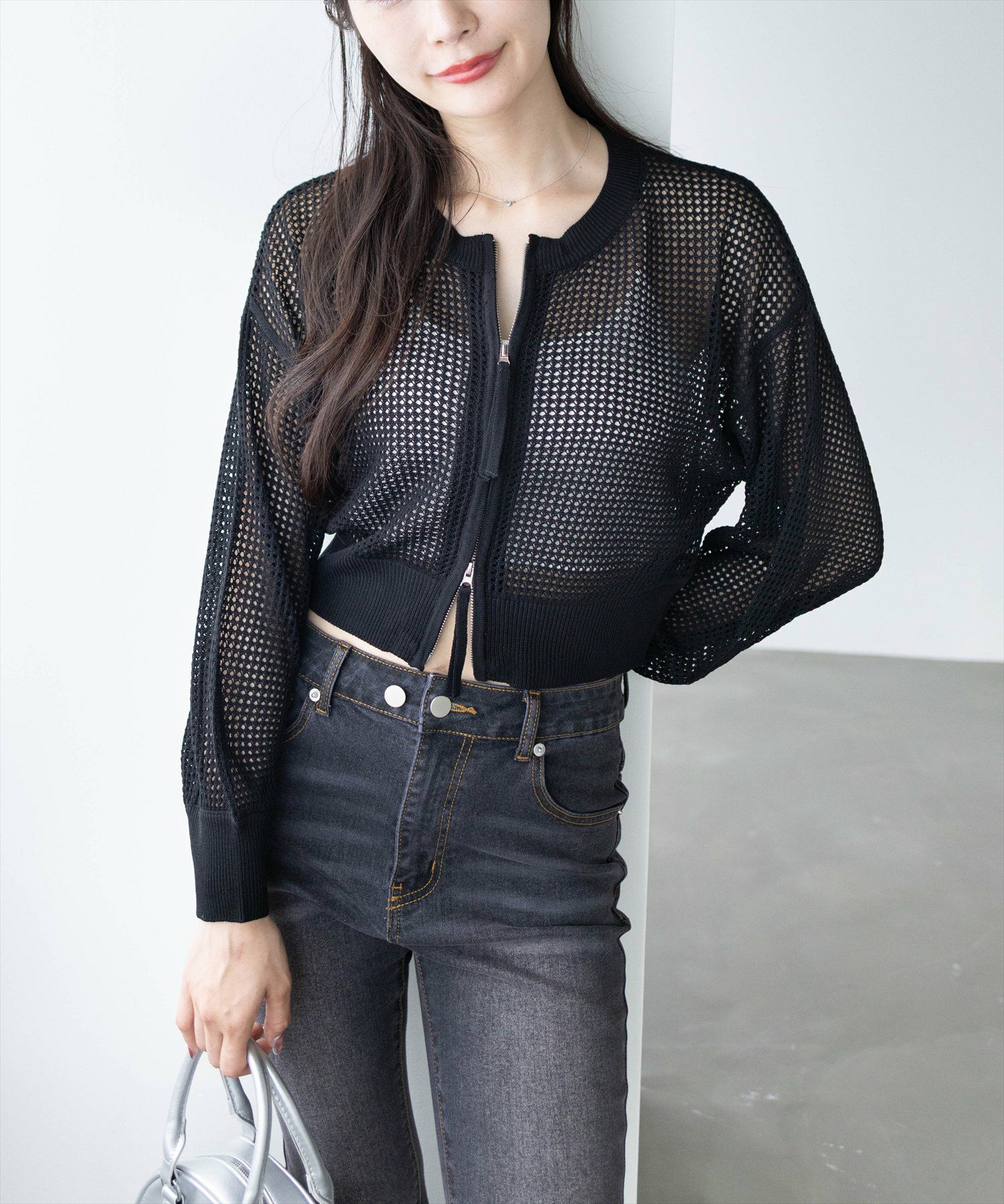 メッシュニットベアトップス メッシュニットベアトップス(カットソー)｜トップス｜emmi（エミ