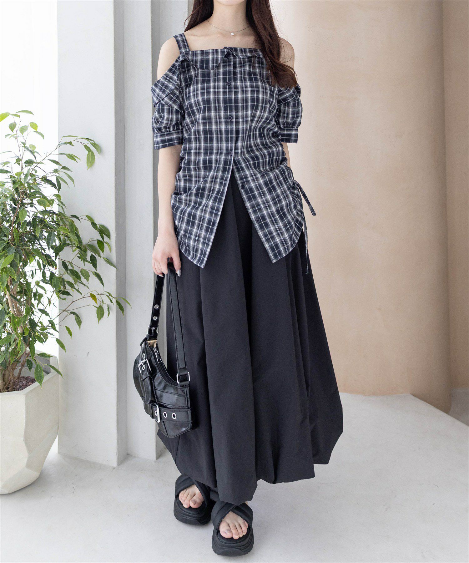 153cm/ネイビー着用