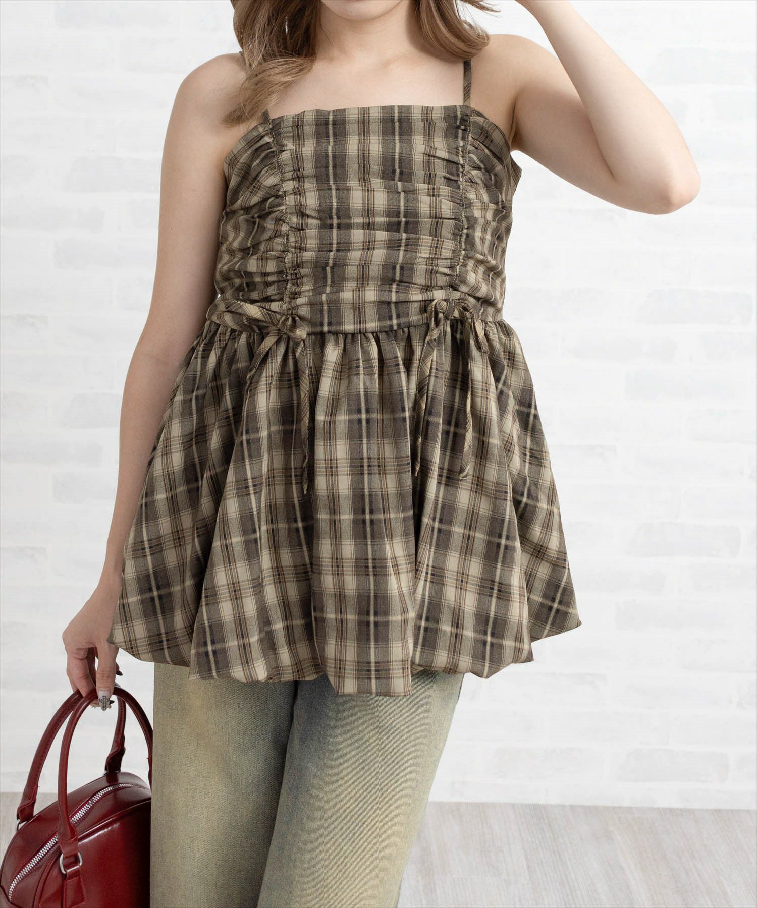 clear≪新色追加≫ドロストデザインバルーンチュニック[CL9254