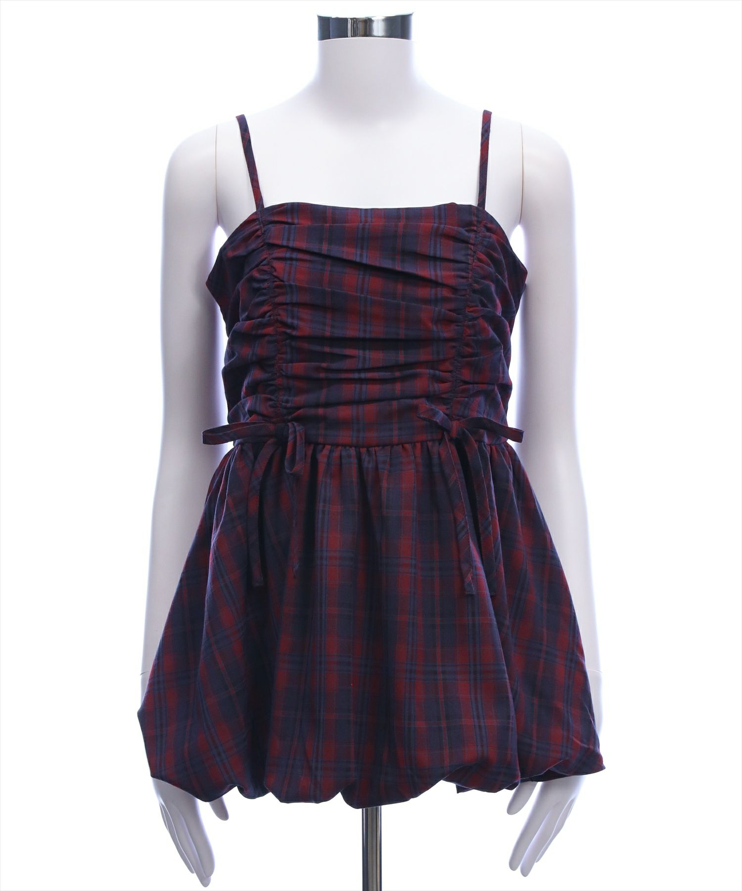 ボルドー×チェック