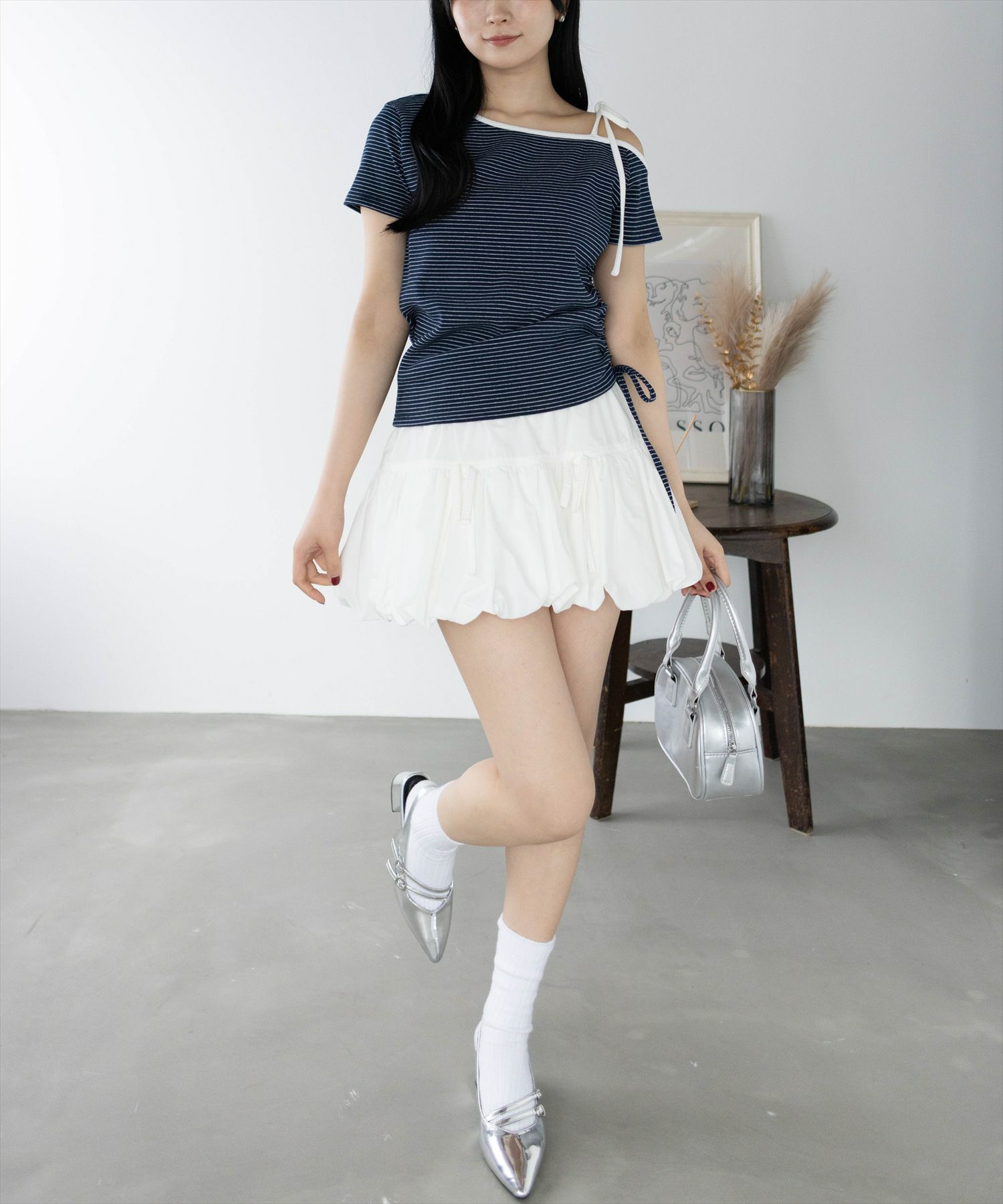162cm/ネイビー着用
