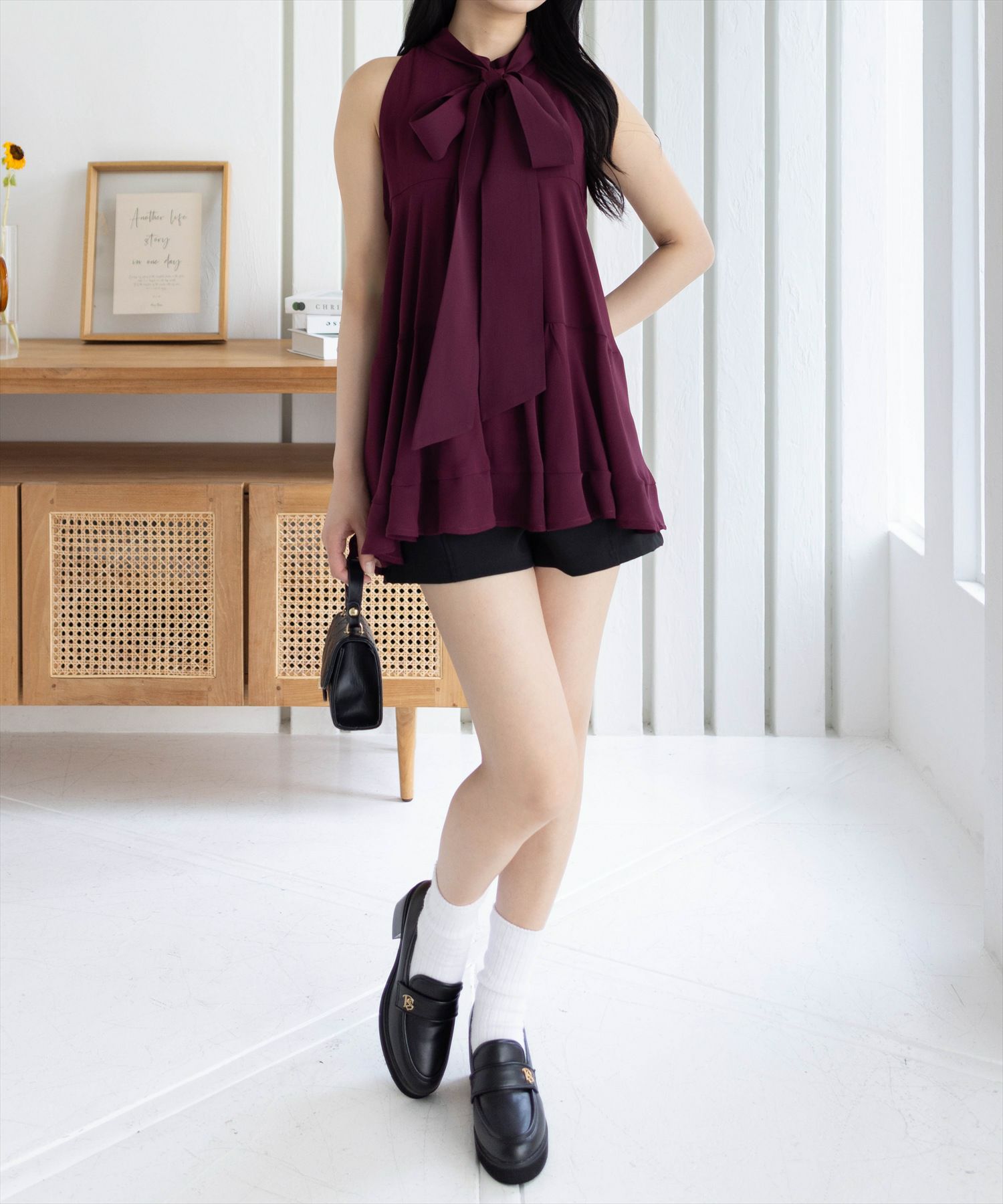 162cm/ワインレッド