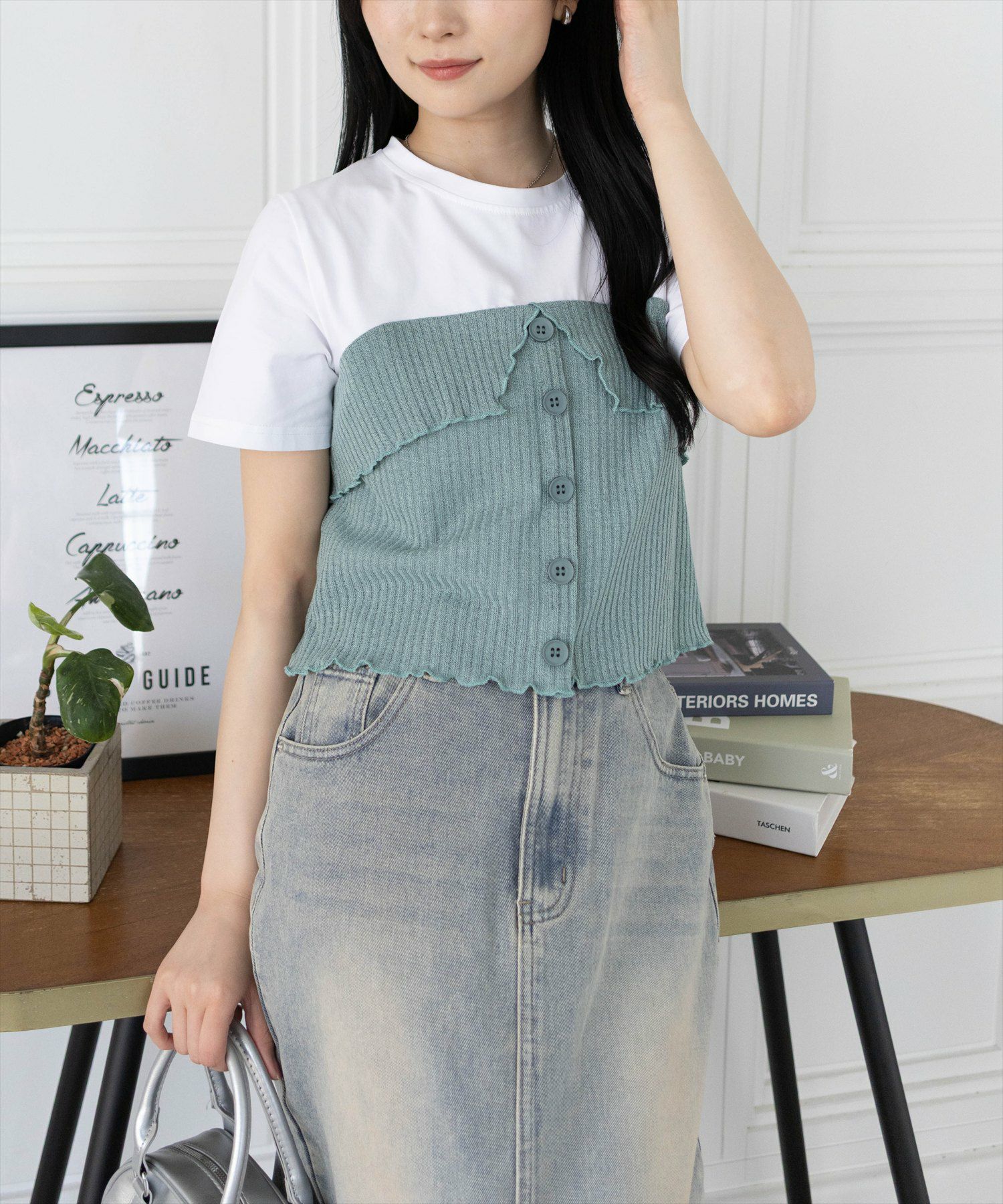 美品 LEONARD ドッキングニット 半袖 カンカン素材 白 サイズ42 美品 LEONARD ドッキングニット 半袖 カンカン素材 白 サイズ42