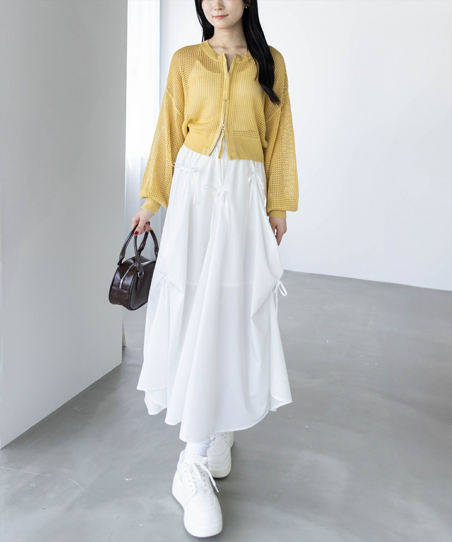 162cm/オフホワイト F着用