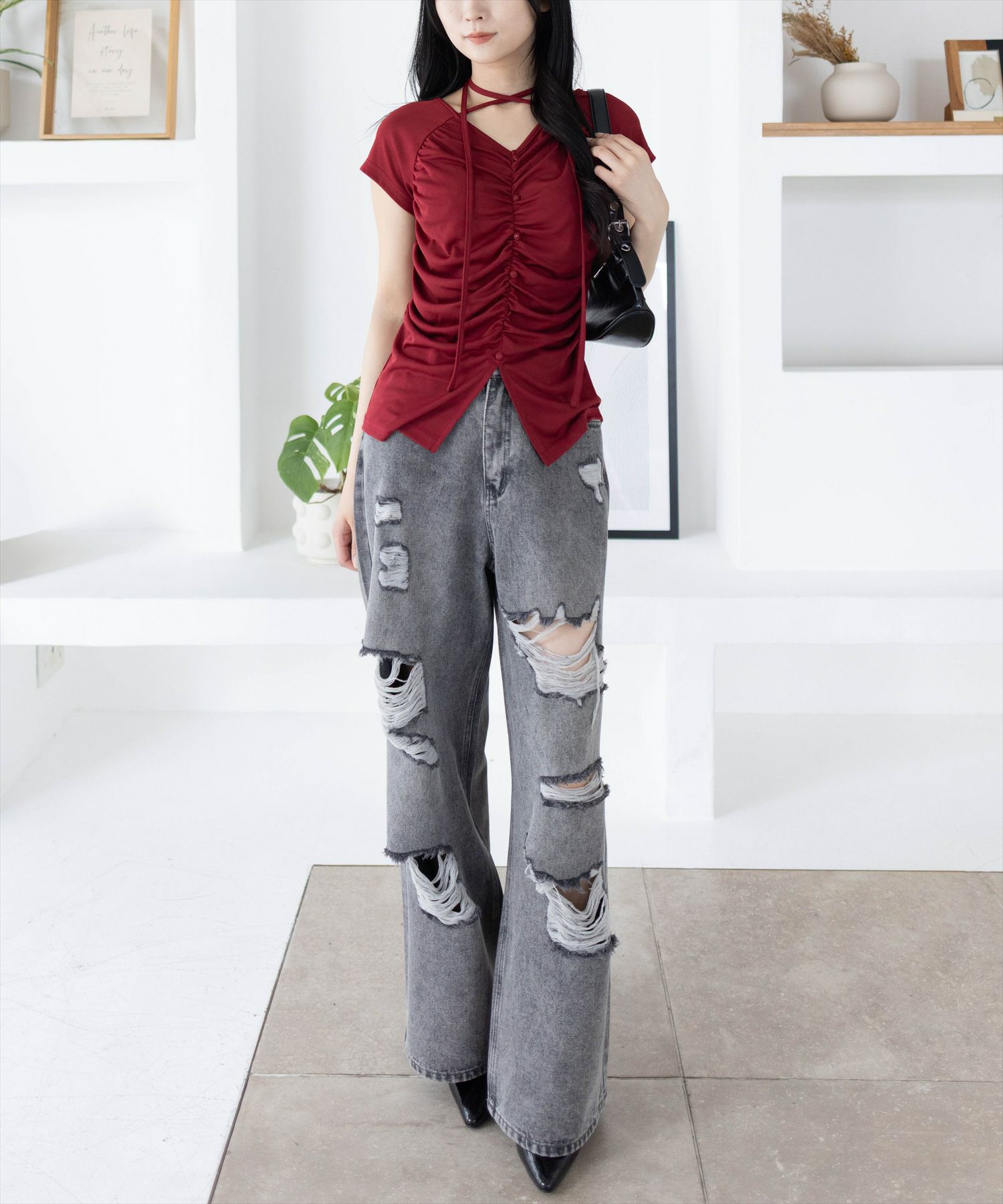 162cm/ボルドー