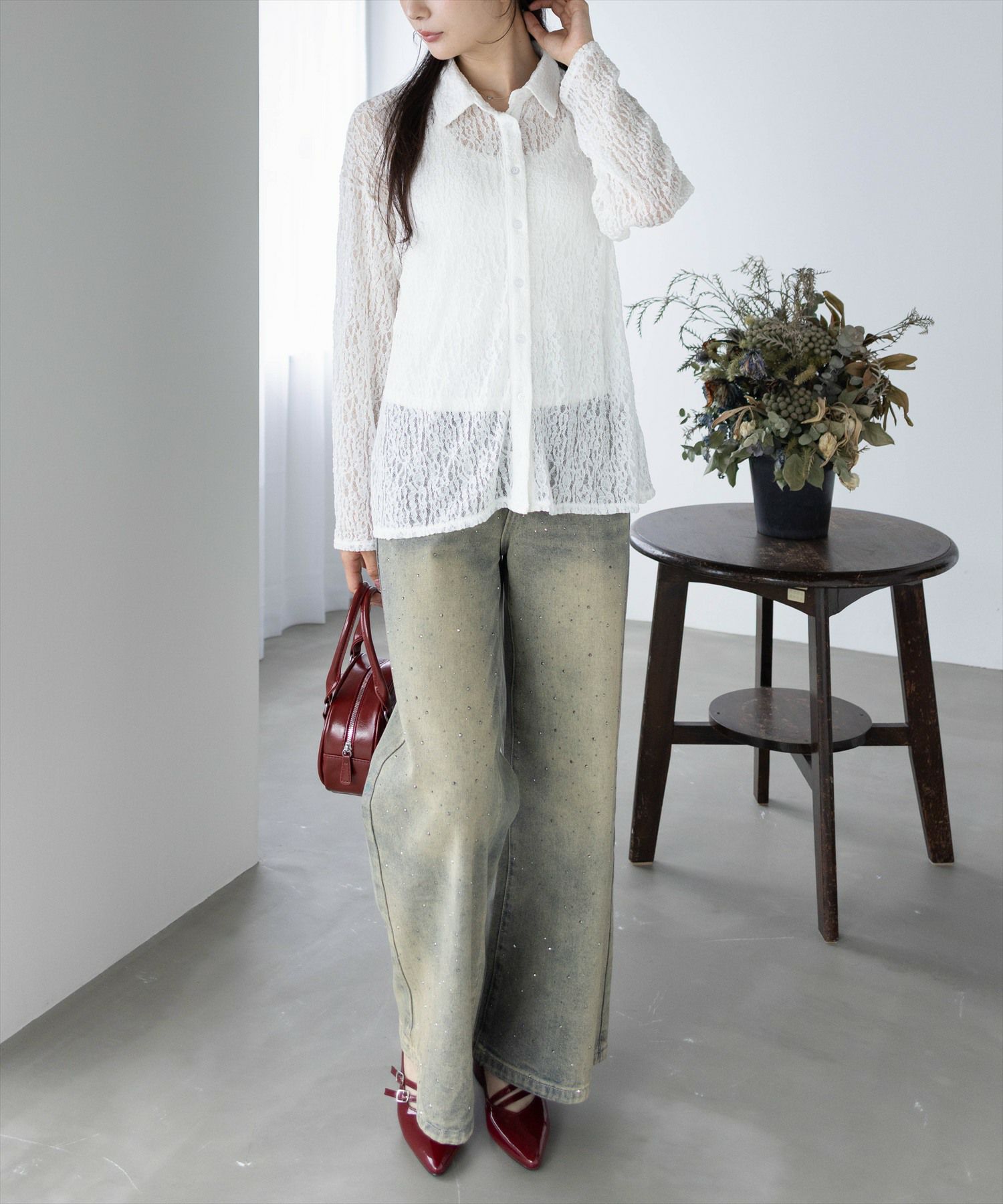 165cm/オフホワイト