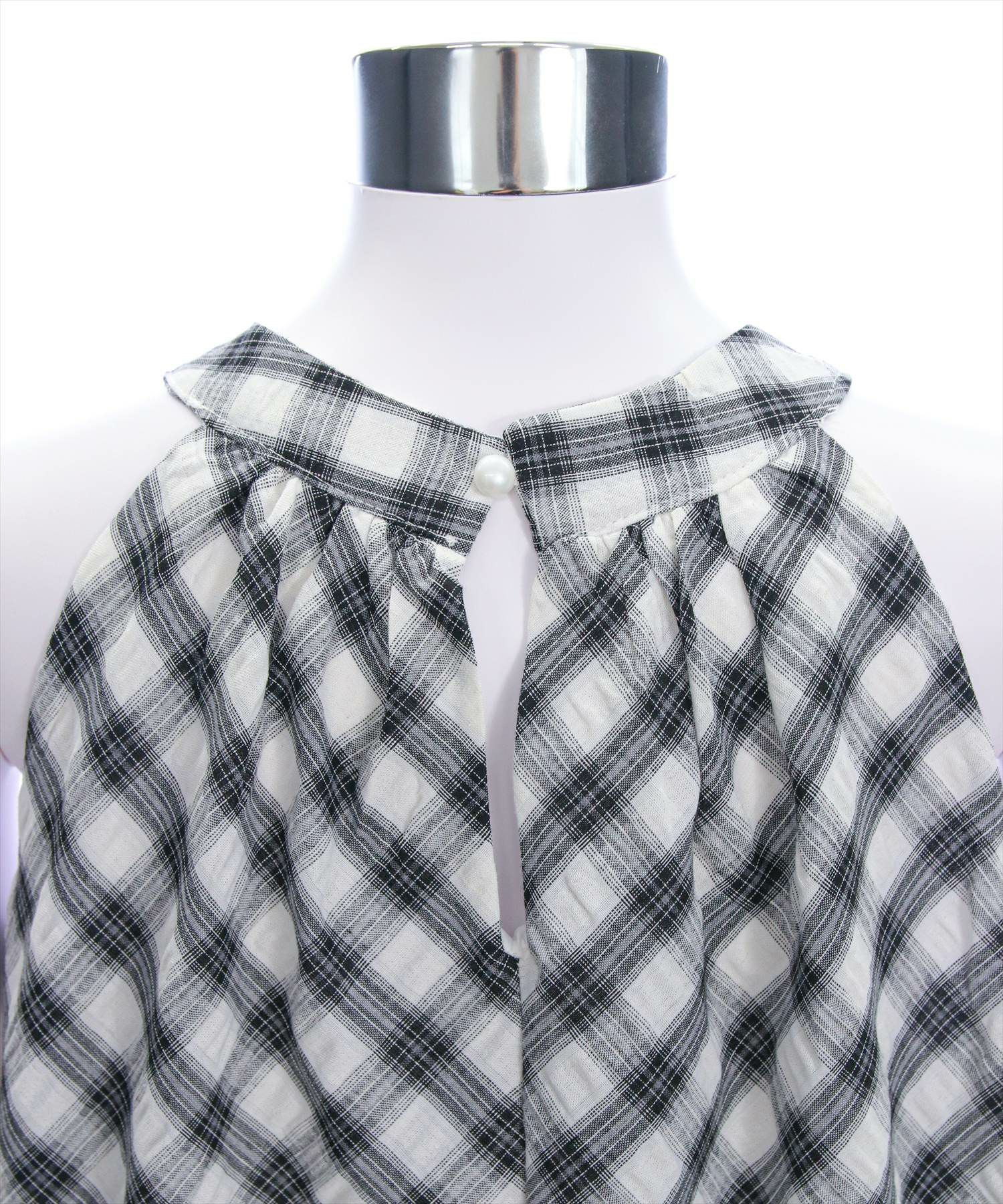 clear≪WEB先行販売/SS新作≫ホルターネックチェック柄ブラウス