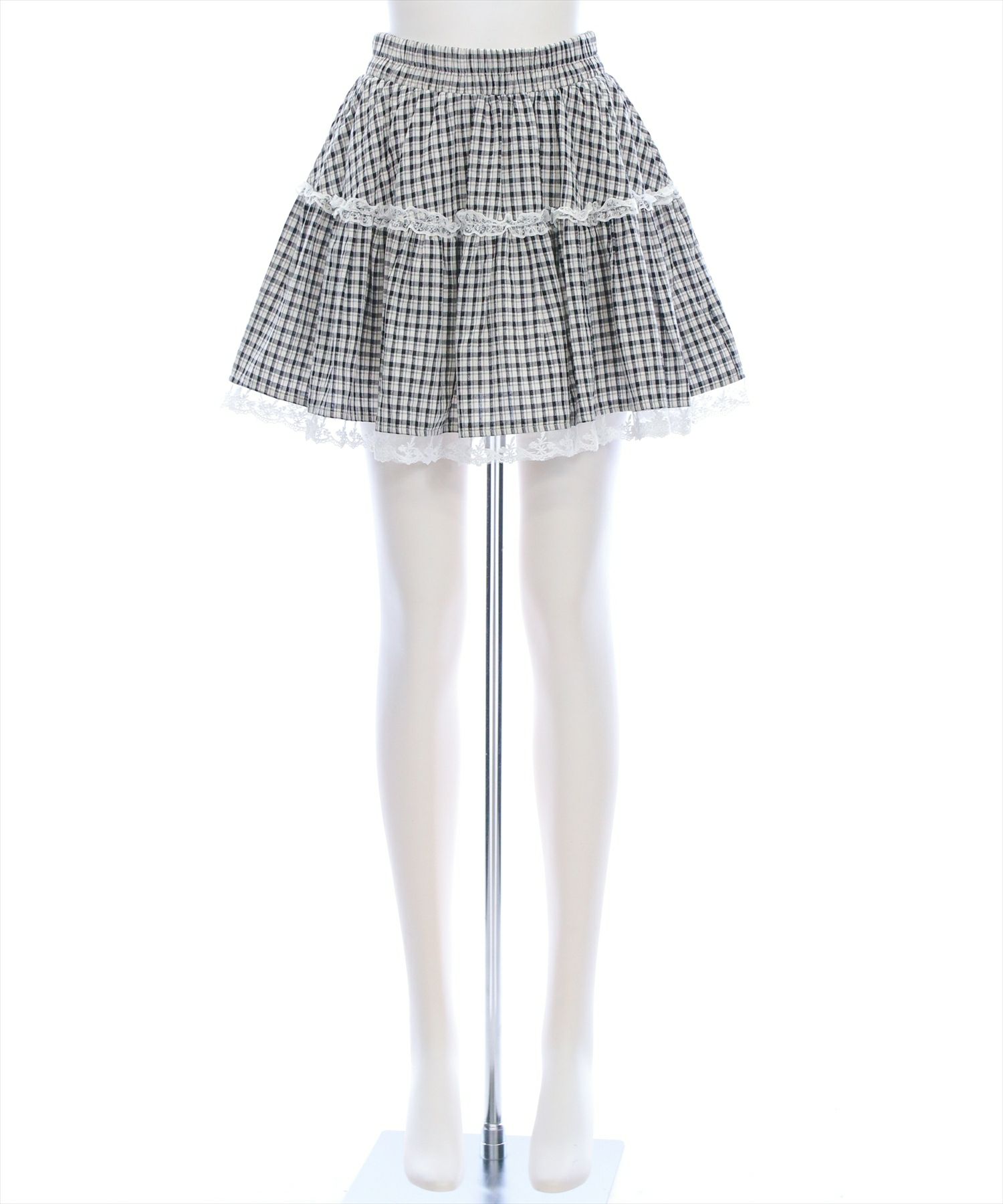 入手困難✨ ドルチェアンドガッバーナ ミニスカート ロゴプレート ホワイト clear≪SS新作≫無地＆チェック柄レースフレアミニスカート