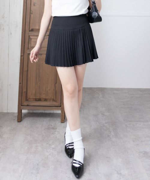 【GANNI】クリンクル加工 プリーツスカート ミニワンピース AMBIDEX Store 〇トロピカルワッシャー 巻きミニスカート(F クロ