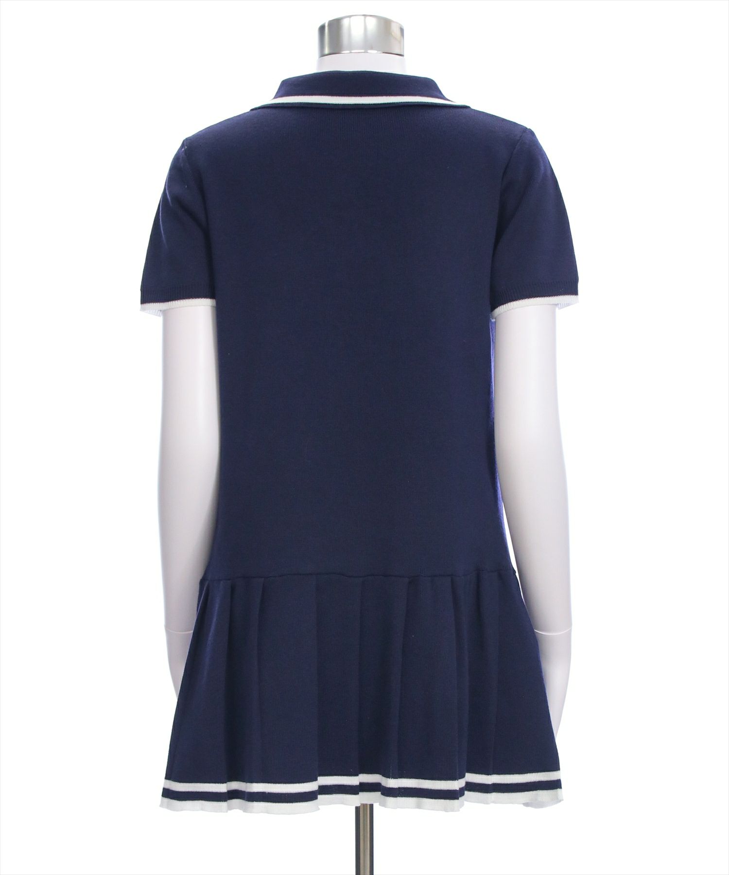 clear≪SS新作≫ポロ襟ニットプリーツミニワンピース[CL9334