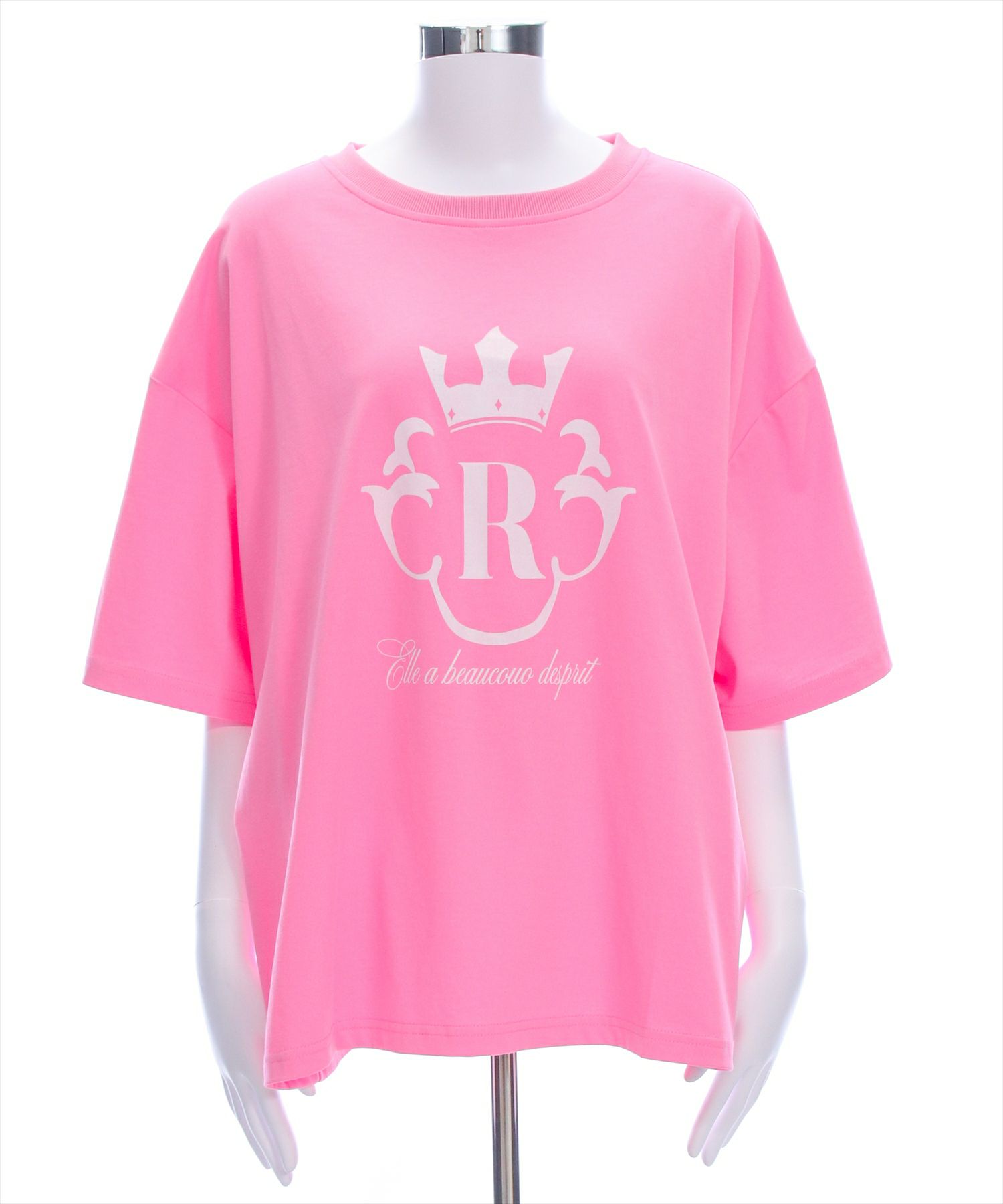 CLEAR BASIC≪SS新作≫オーバーサイズ王冠プリントTシャツ