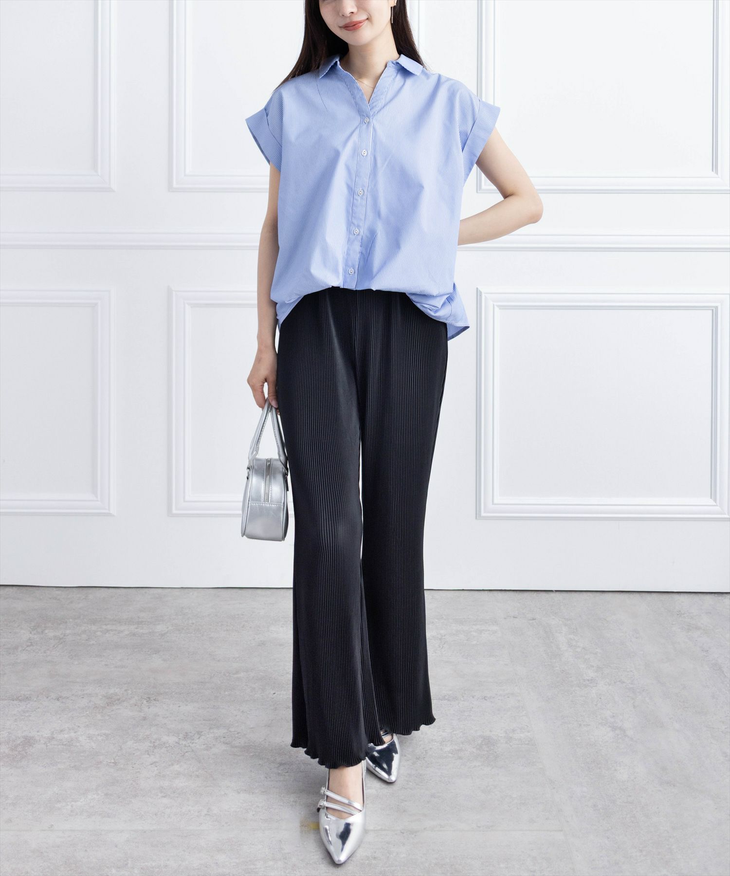 165cm/サックスストライプ