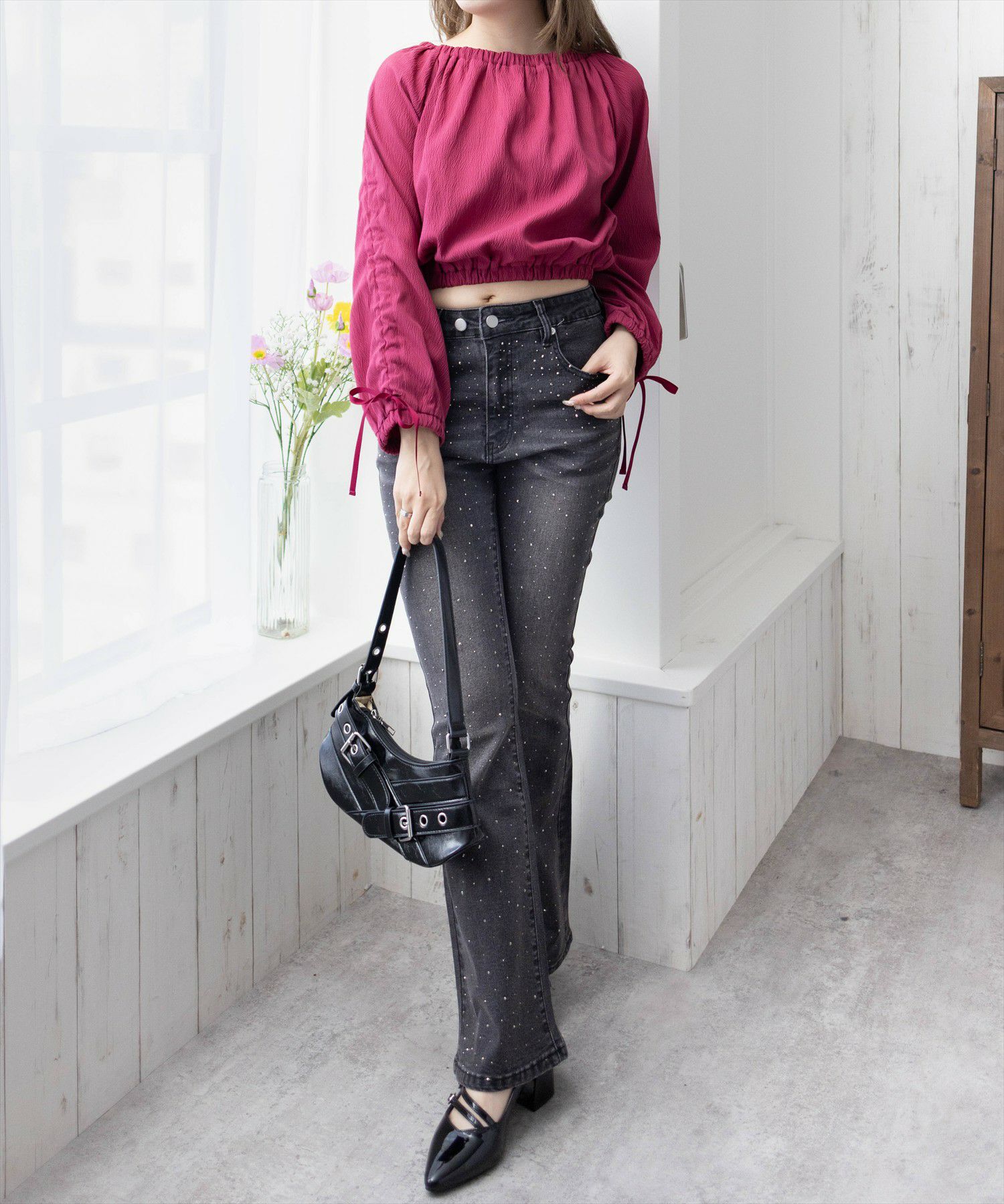 161cm/ボルドー