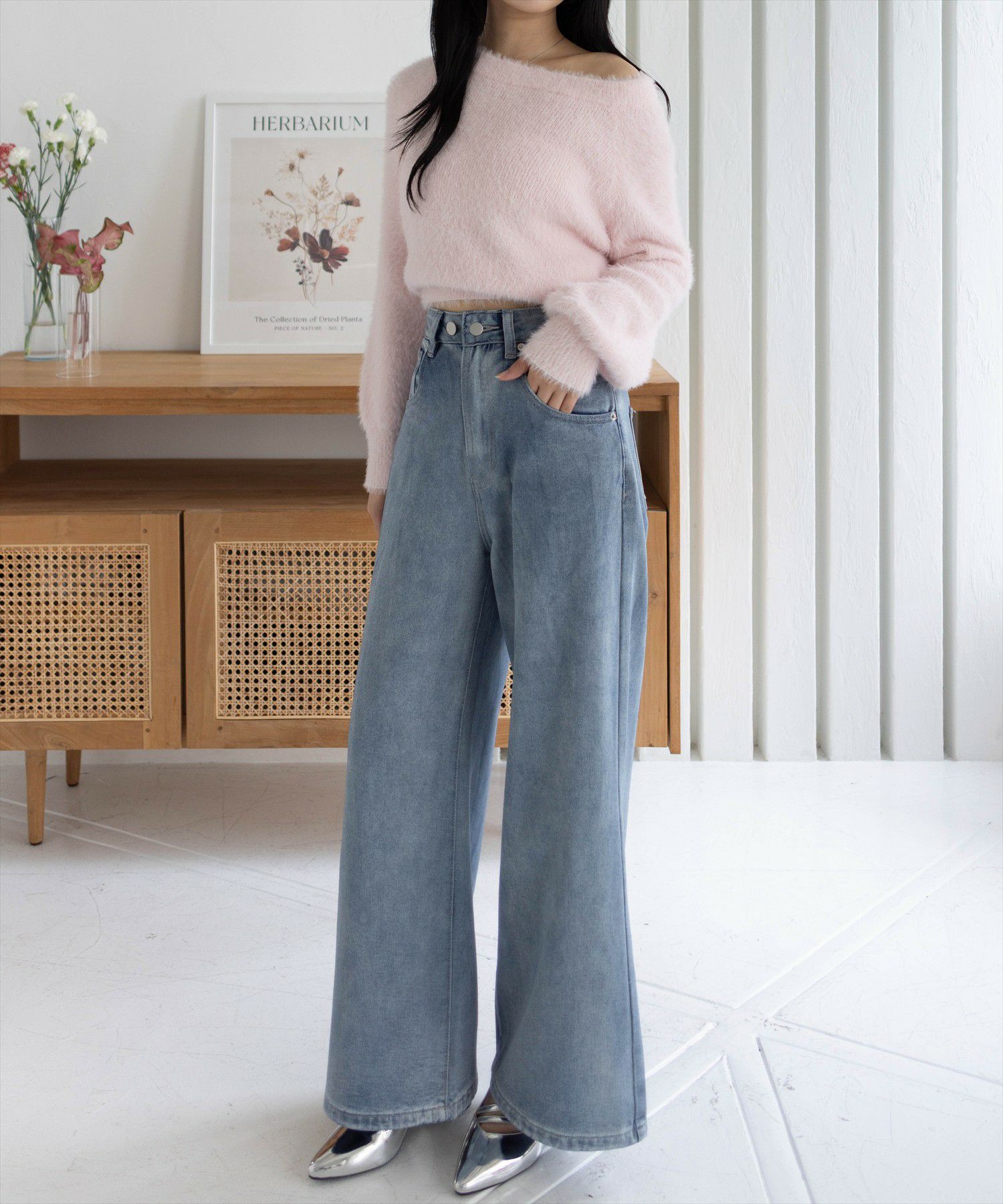 シャネル　バイカラー　ストレートデニムパンツ　38 Chanel Jeans - Size 38 FR