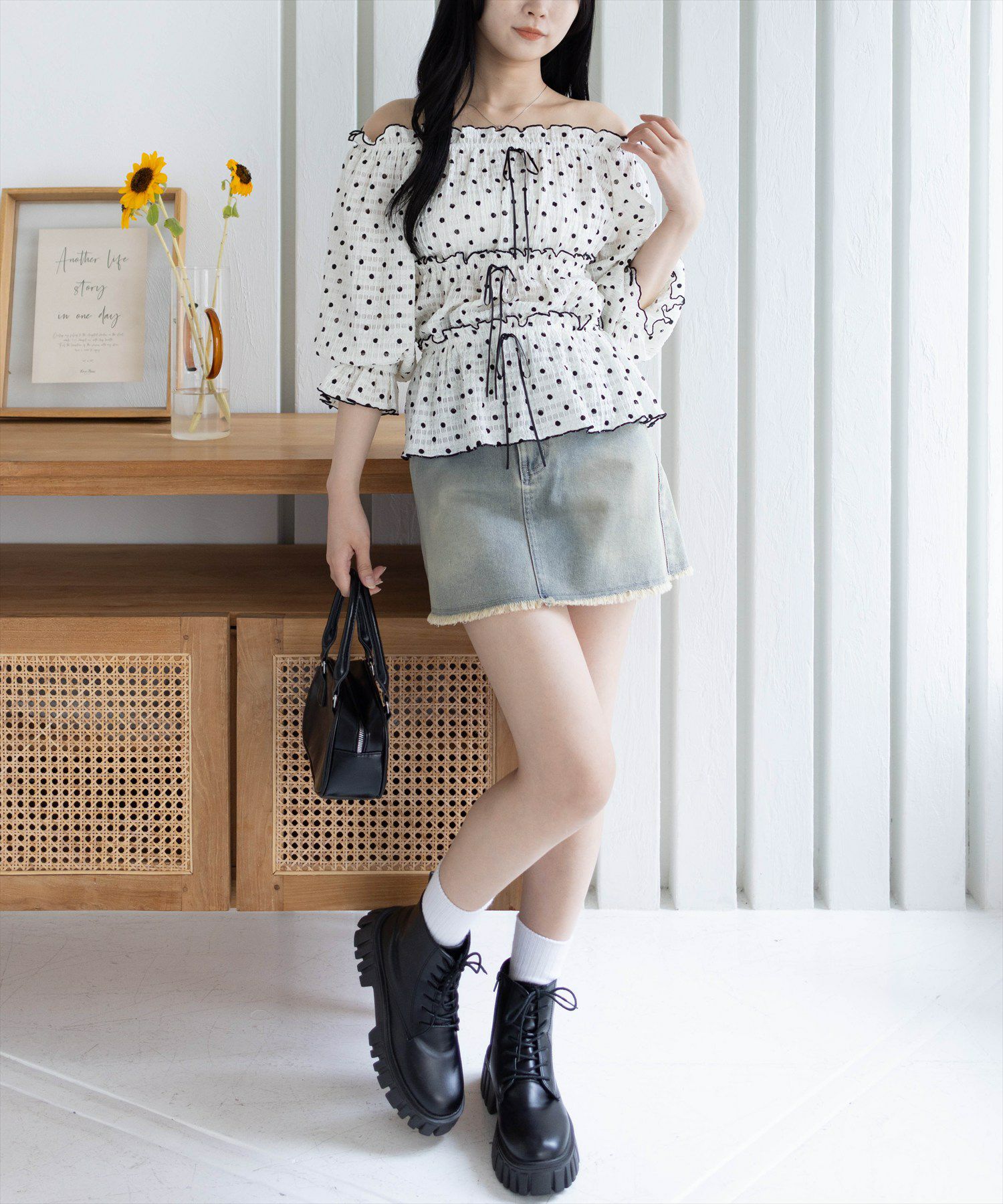 162cm/アイボリードット