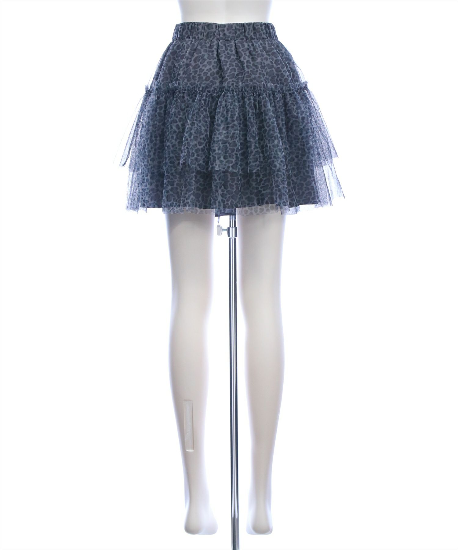 miumiu シルバー　ブラックレオパードスカート LVEU.（ラブユ.）の「Micro pleats leopard skirt / マイクロ