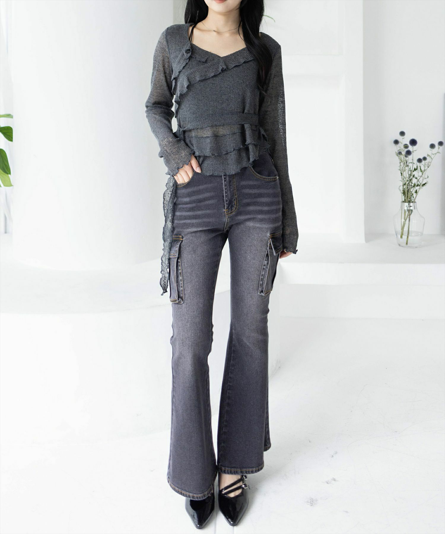 162cm/チャコールグレー