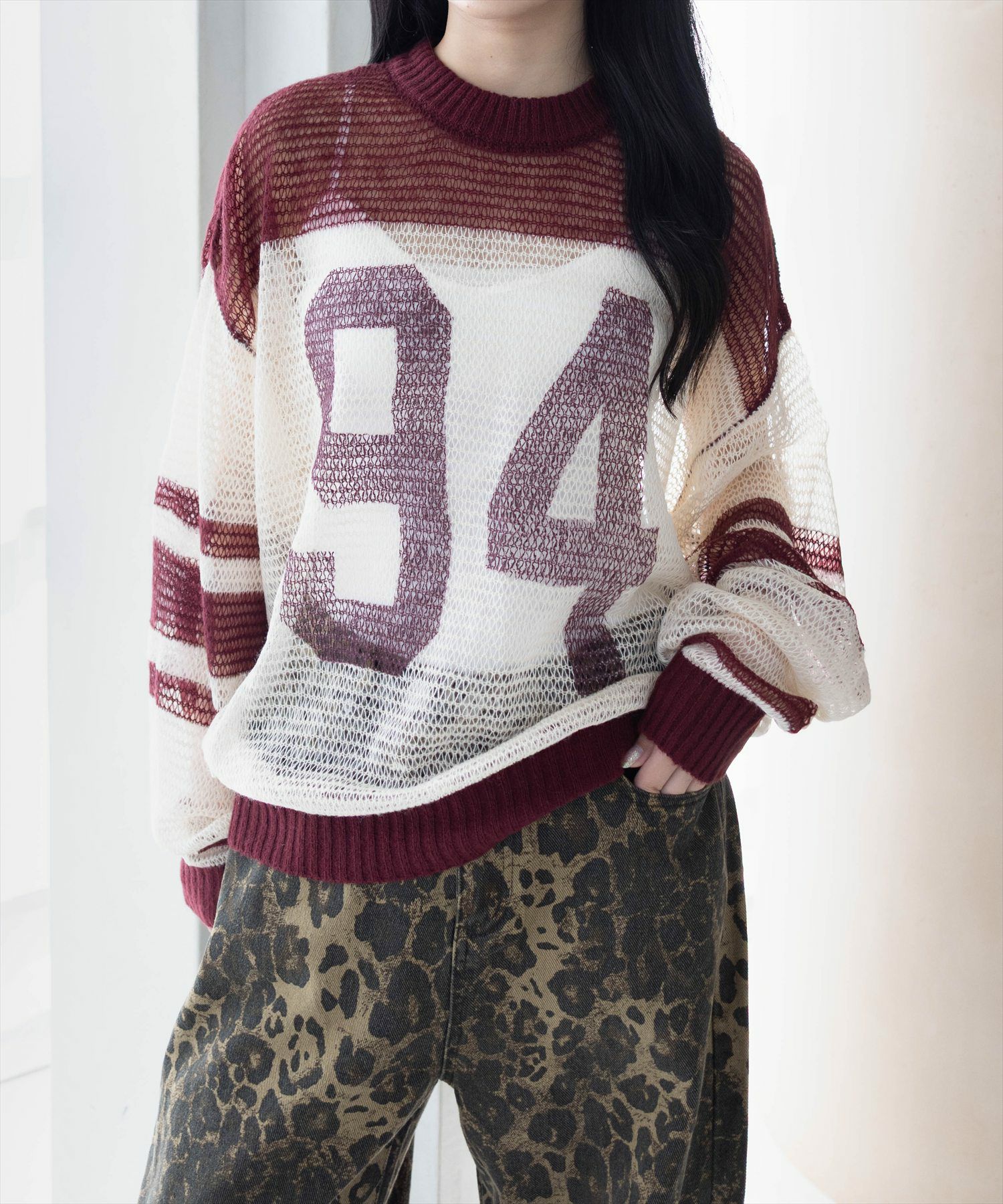 トップス 9292 maple-knitted-zip-up-