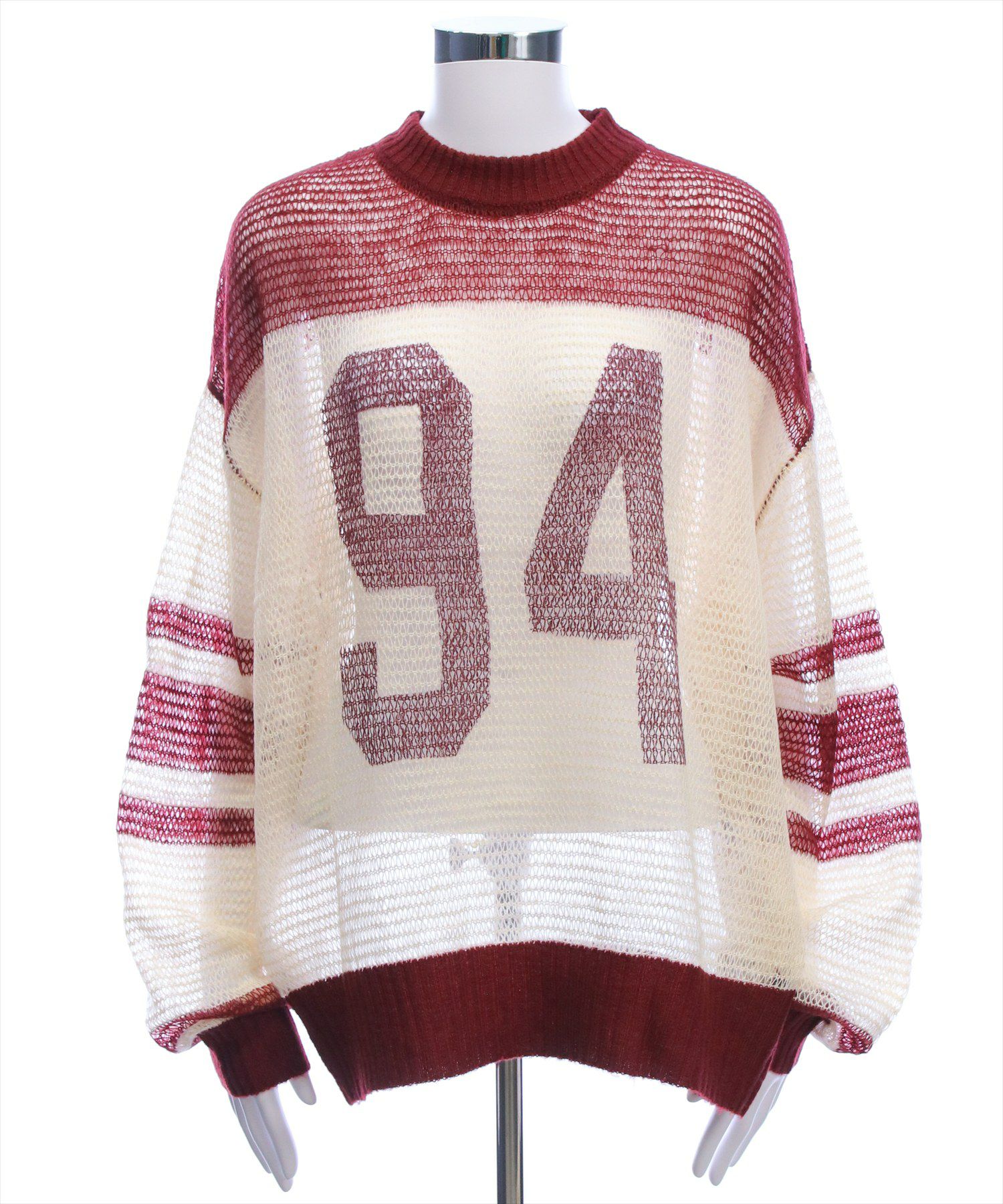 りーこ✨9点 clear≪AW新作≫ナンバリング透かしニットトップス[CL9422