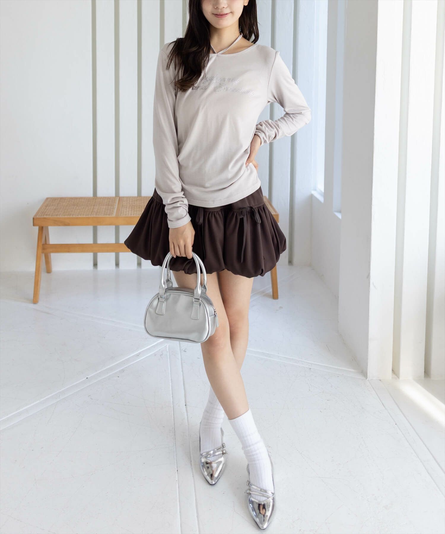 161cm/グレージュ