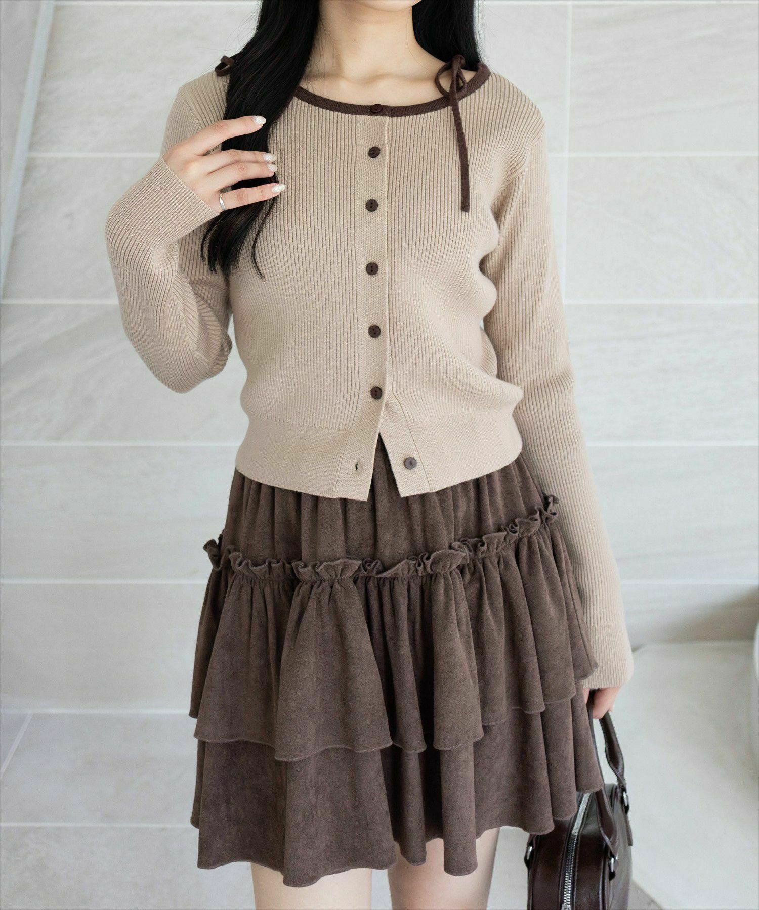 guuuYLÈVE イレーヴ ラメ糸シャギーニットカーディガン 未使用 YLÈVE イレーヴ ラメ糸シャギーニットカーディガン 未使用