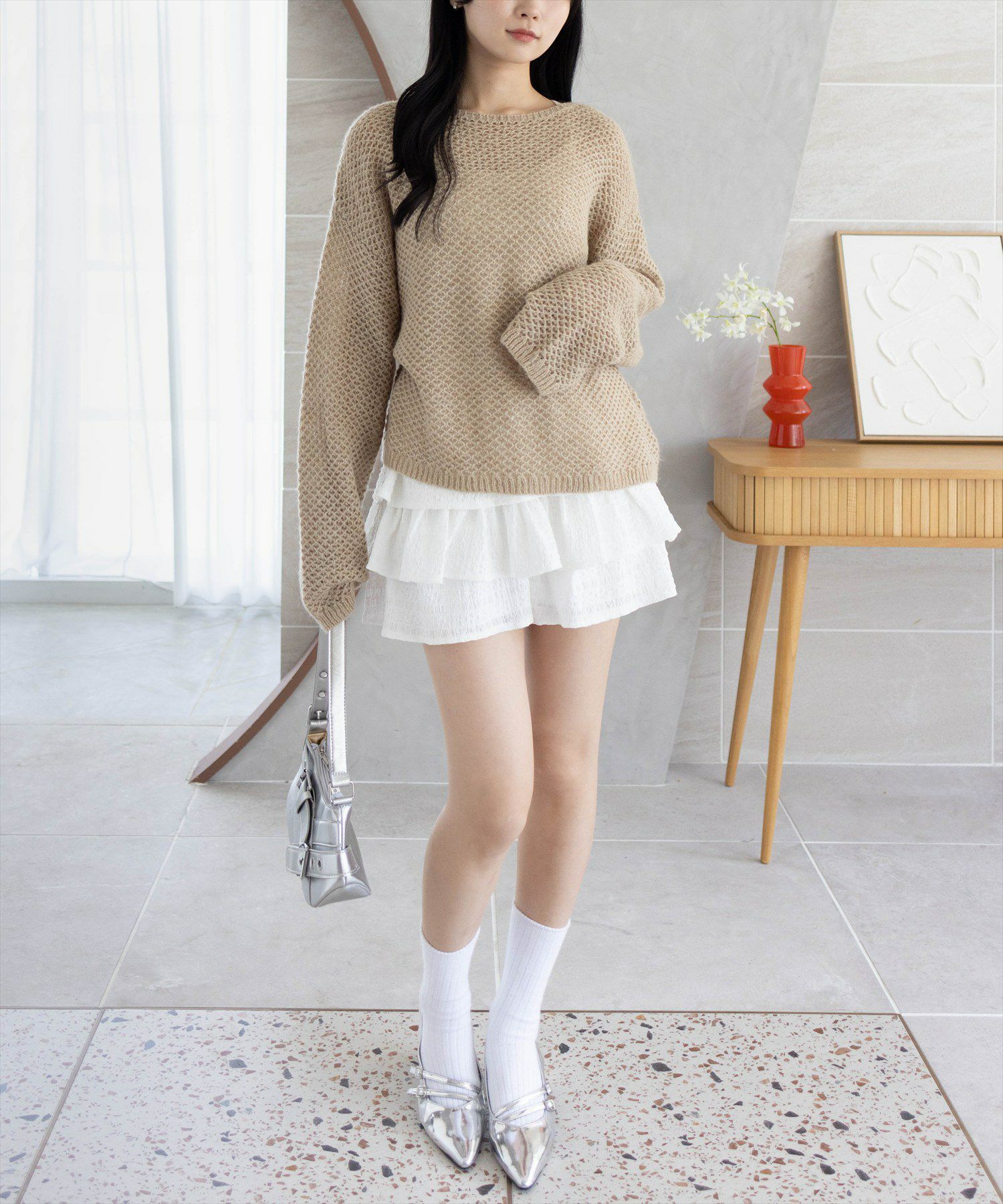 162cm/ベージュ