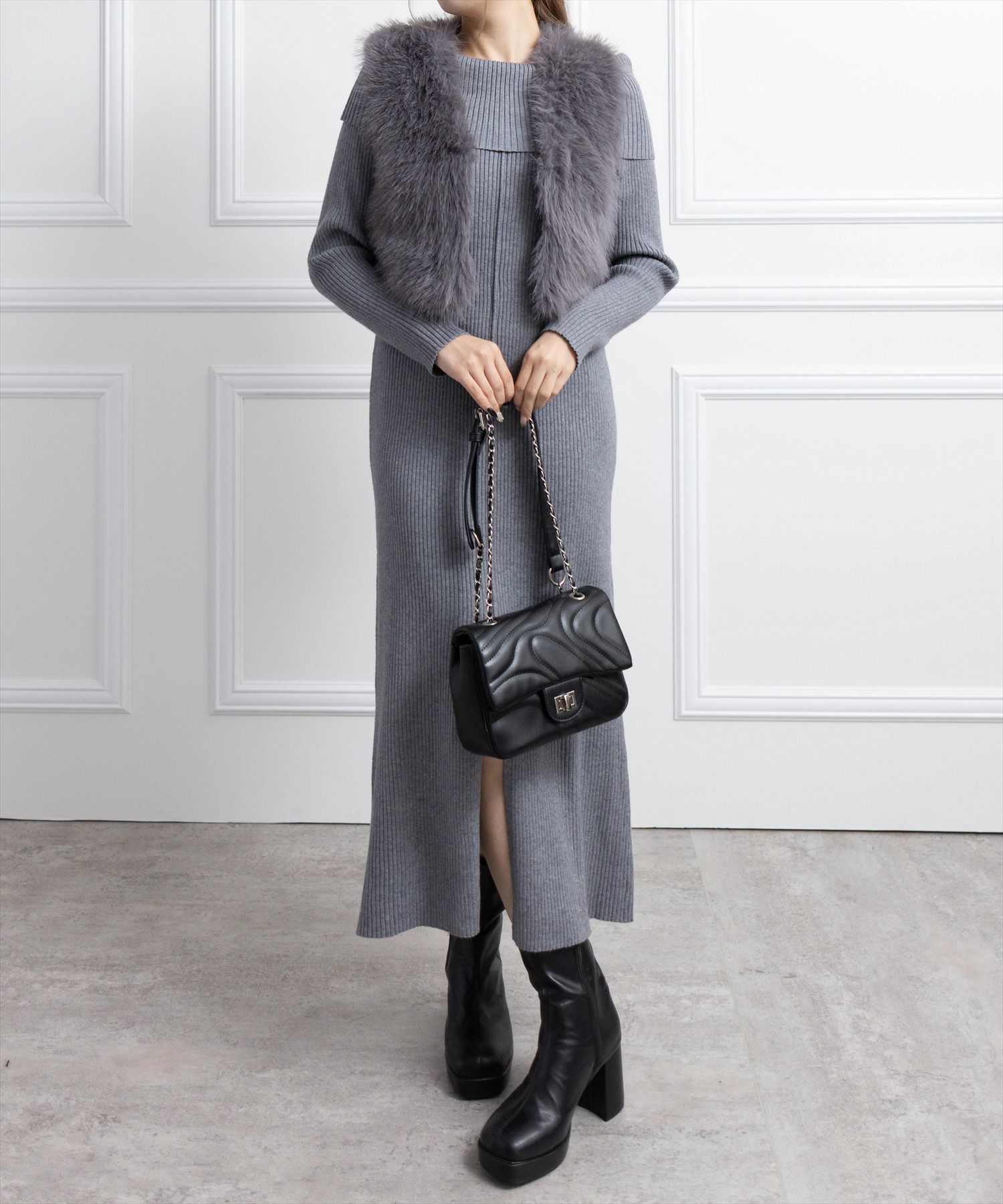 160cm/チャコールグレー