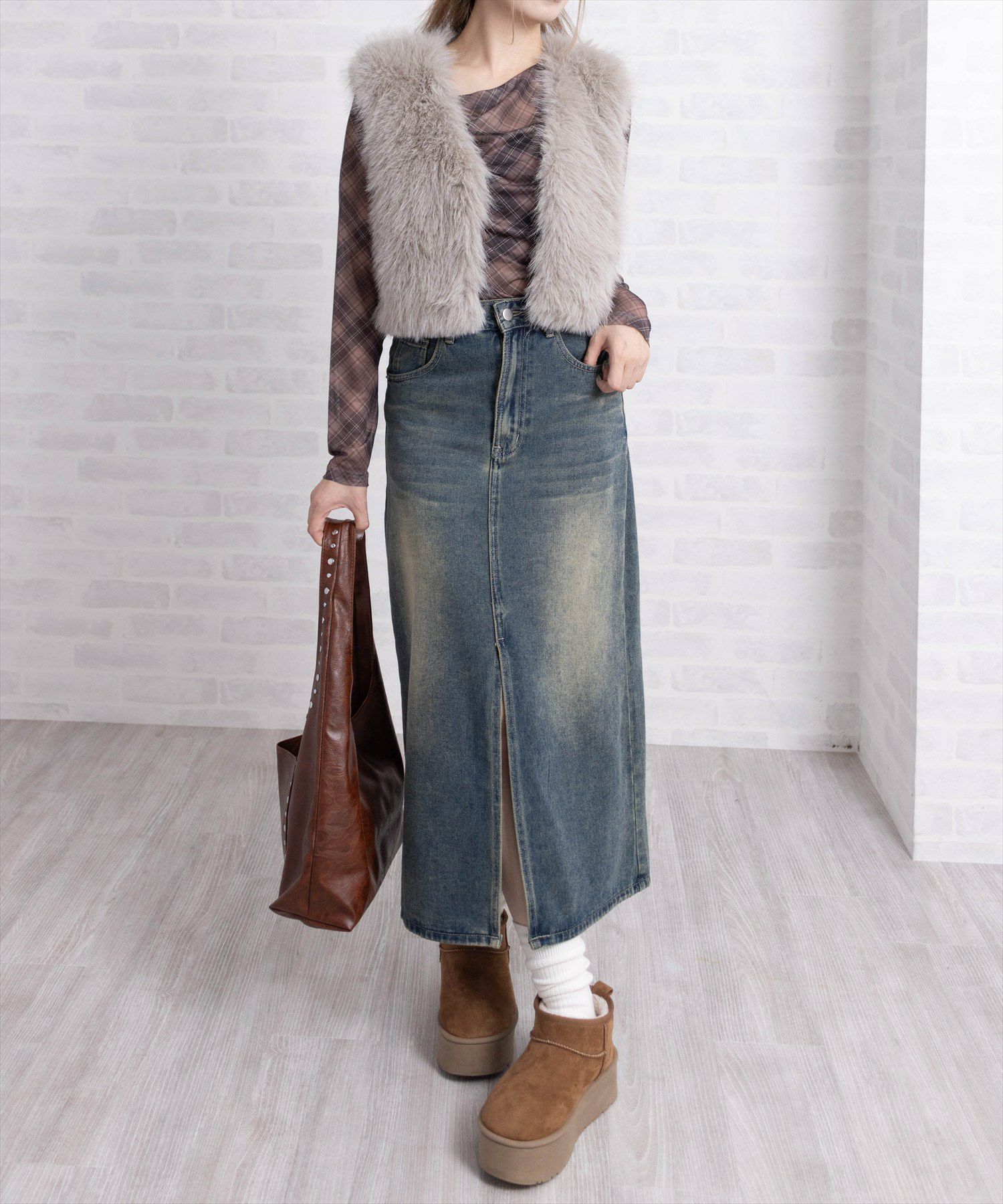 160cm/グレージュ