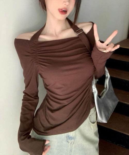 は*可様 新品 希少 acnestudios ロンT 長袖 ホソク ホビ jho STAY MOTION≪WEB限定/AW新作≫ホルターネック長袖カットソー